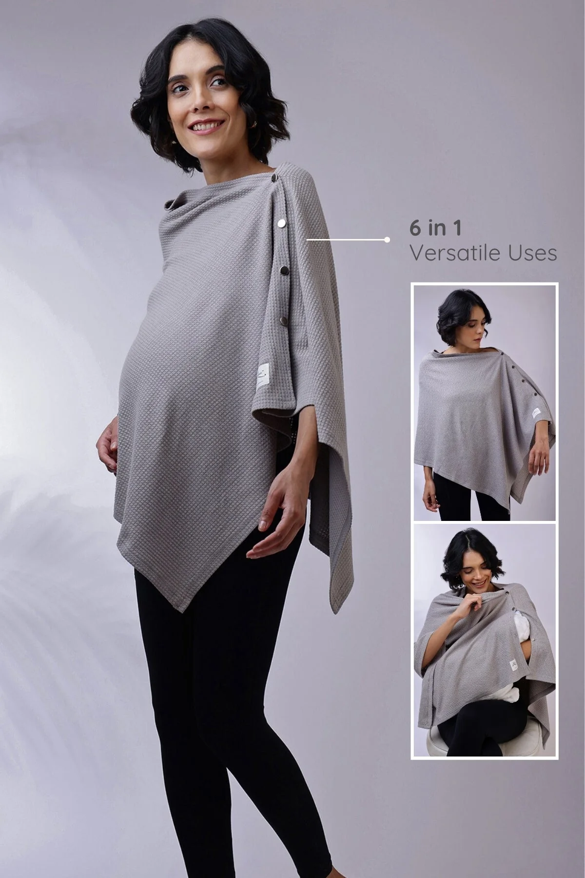 Amara Nursing Cover - Grey - Image 17