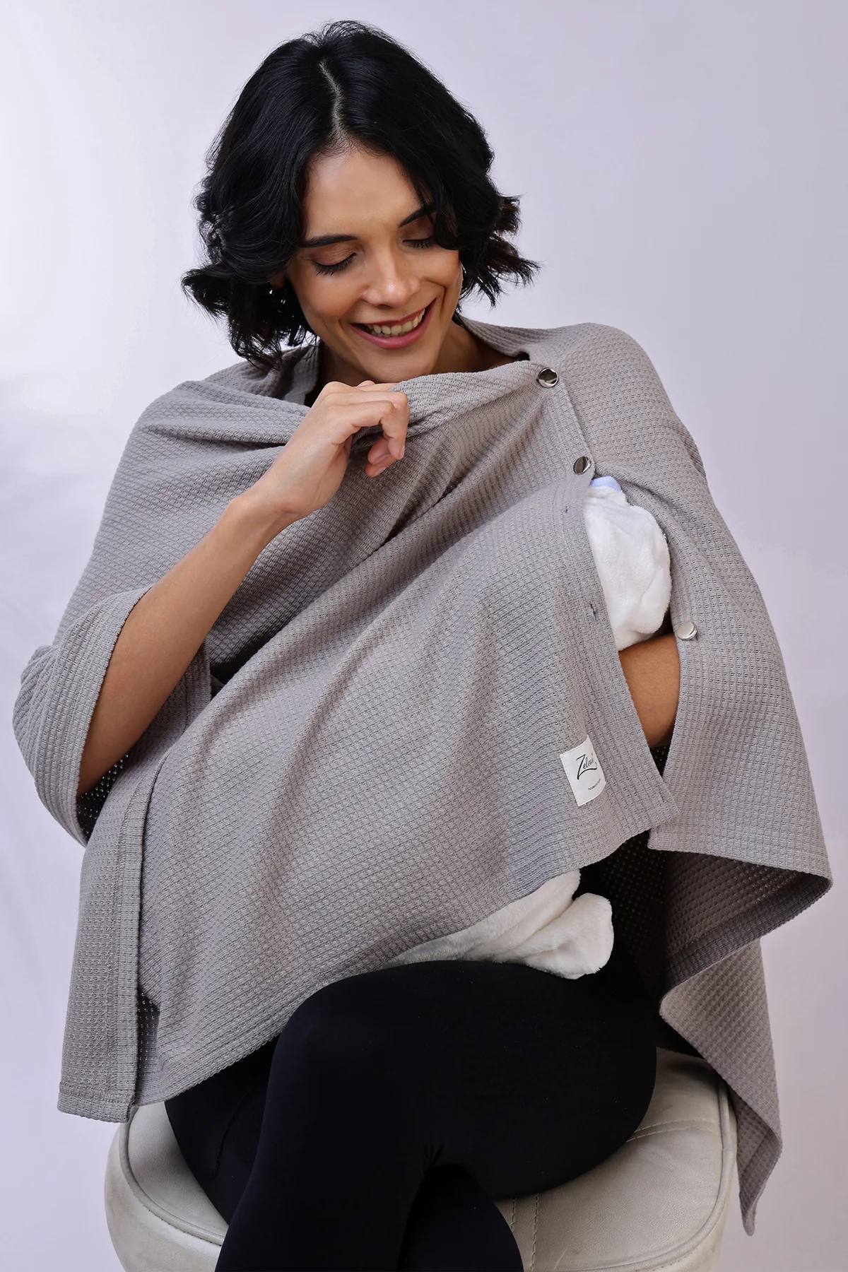 Amara Nursing Cover - Grey - Image 8