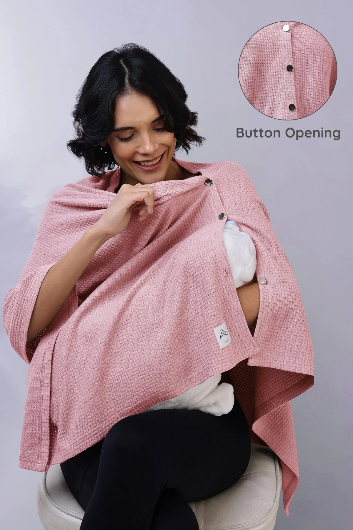Amara Nursing Cover - Light Pink - Image 14