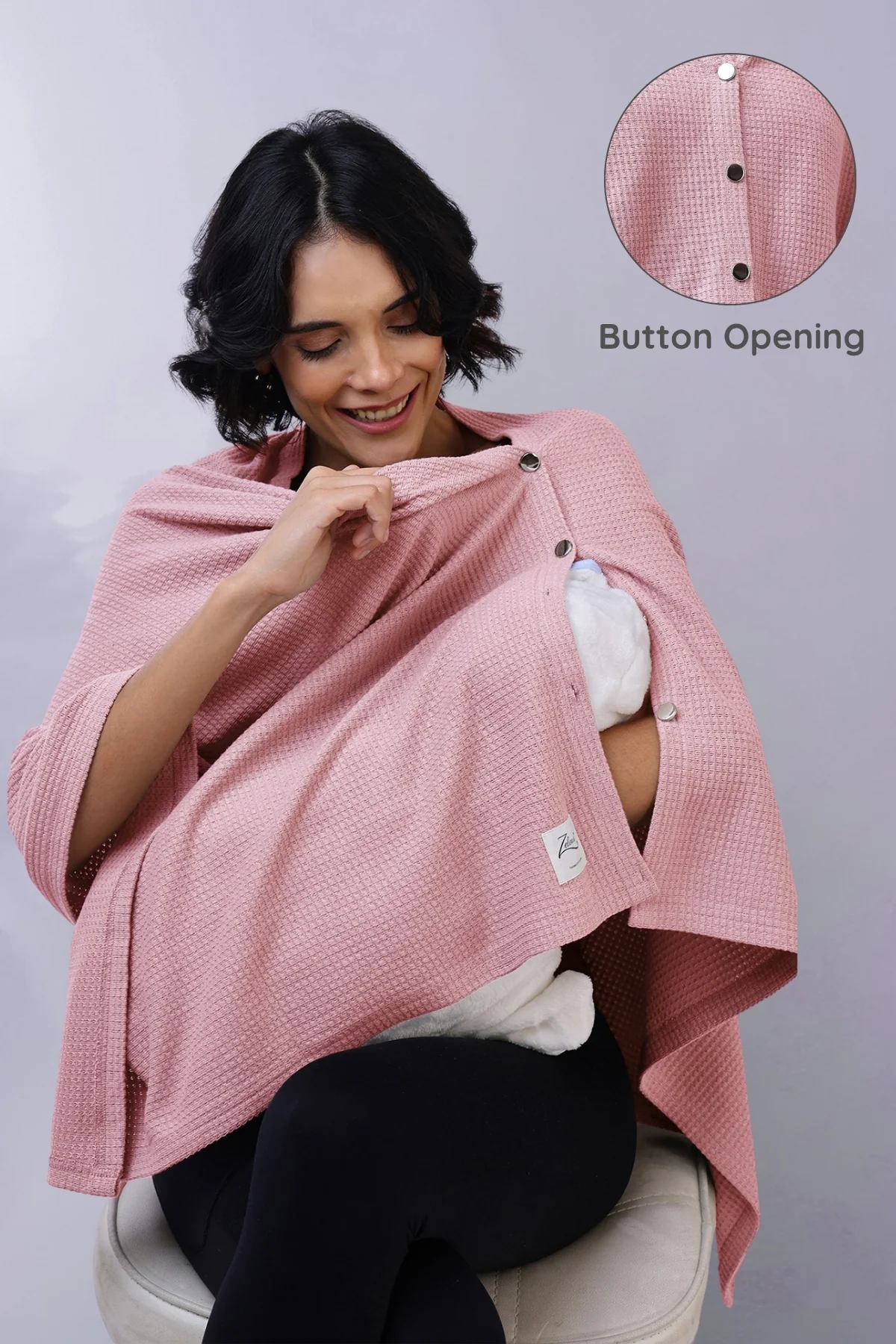 Amara Nursing Cover - Light Pink - Image 2