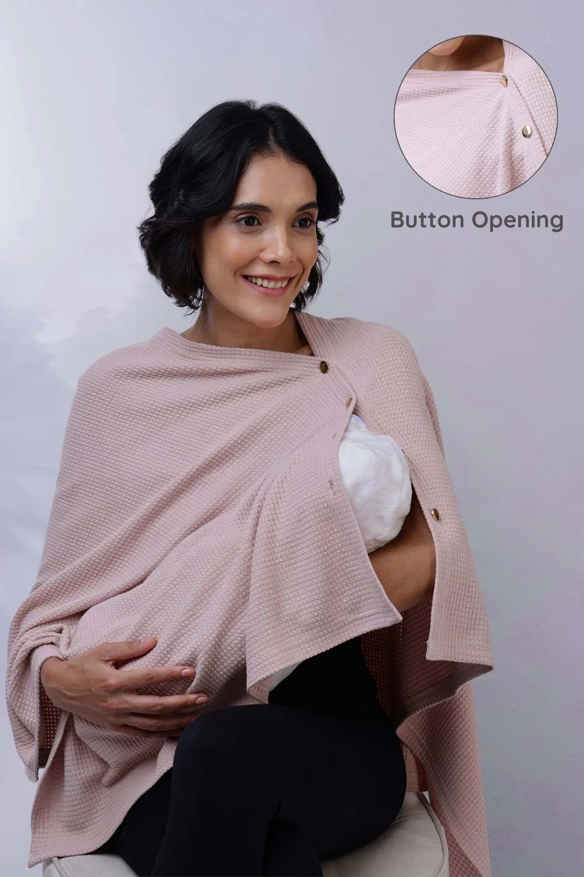 Amara Nursing Cover - Blush Pink - Image 15