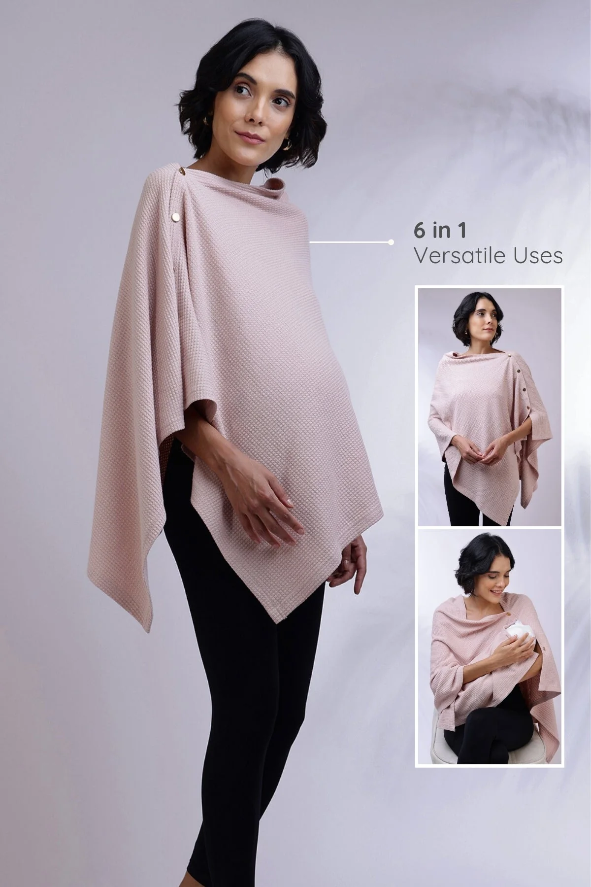 Amara Nursing Cover - Blush Pink - Image 17