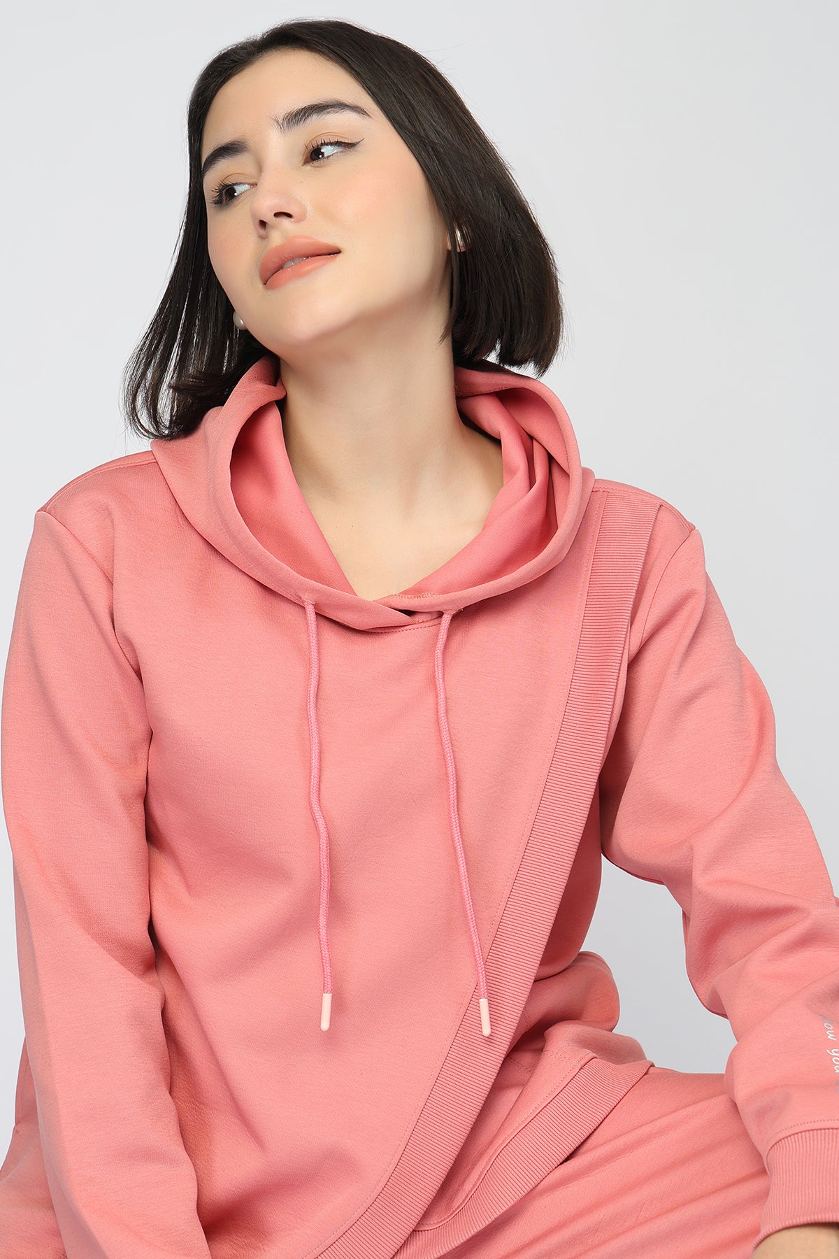 Anaya Maternity zipless Feeding Hoodie - Pink - Image 9