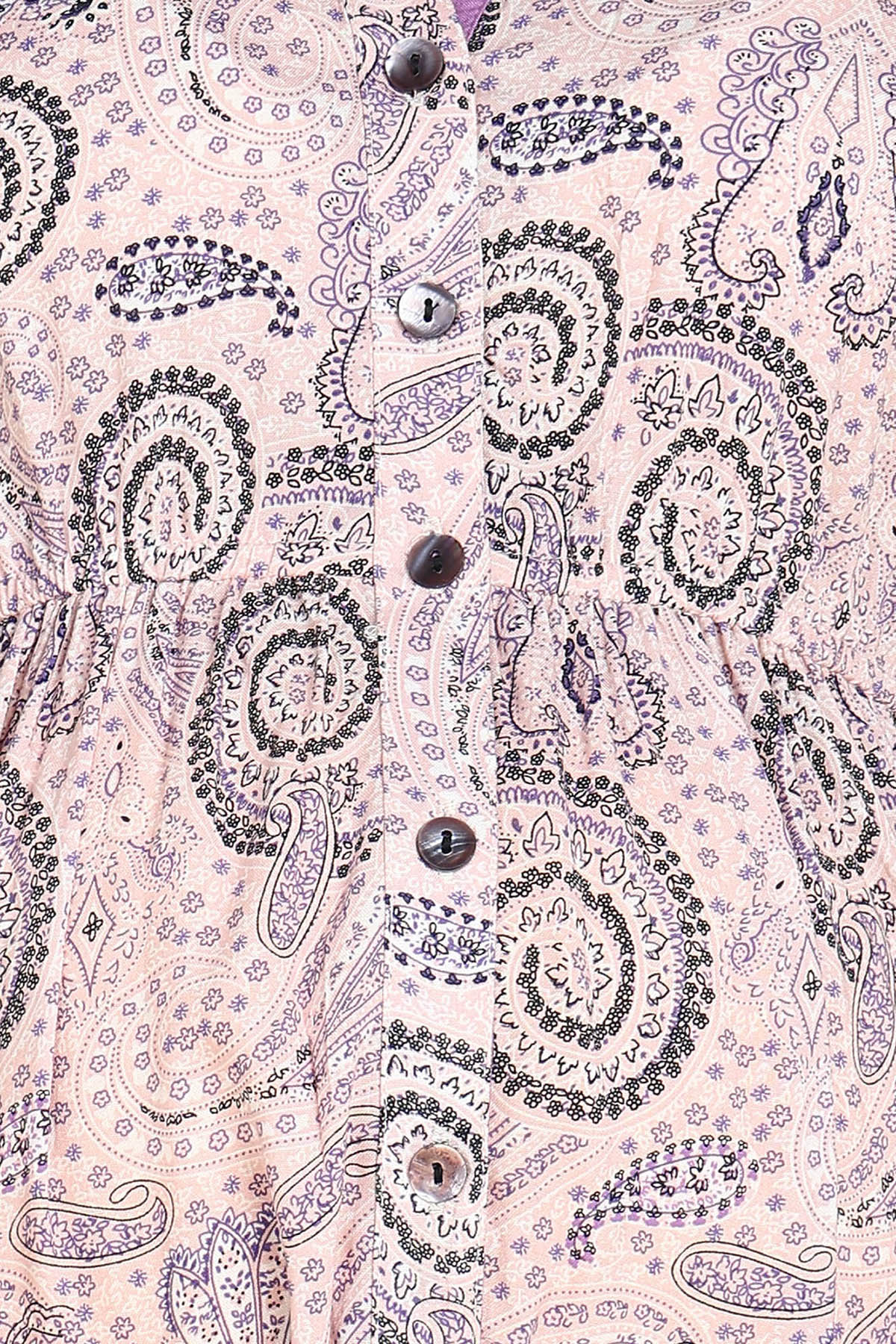 Baby Pink Printed Shirt Dress for Zipless Feeding - Image 7