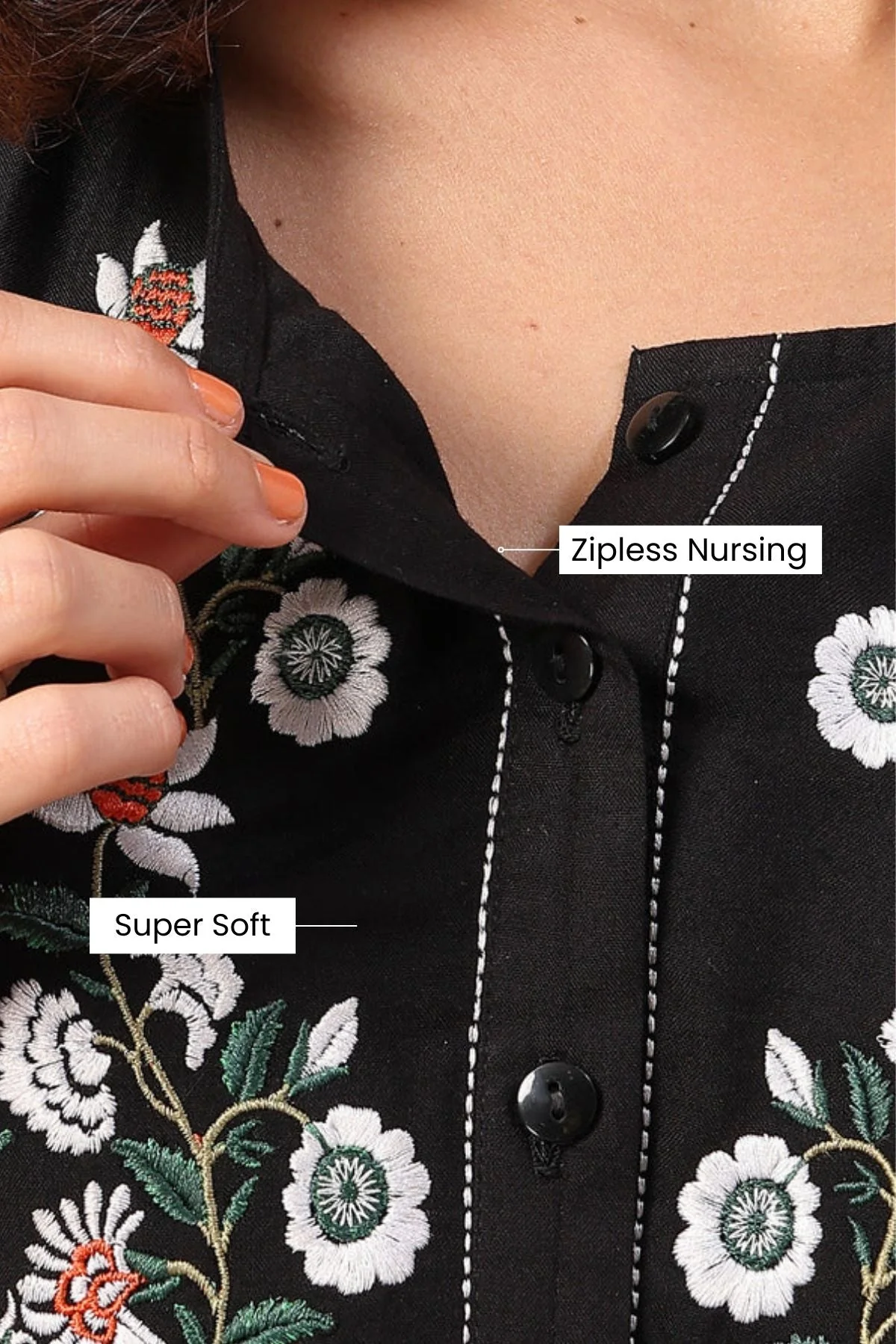 Bloom and Ease Zipless Feeding Maternity Top - Image 11
