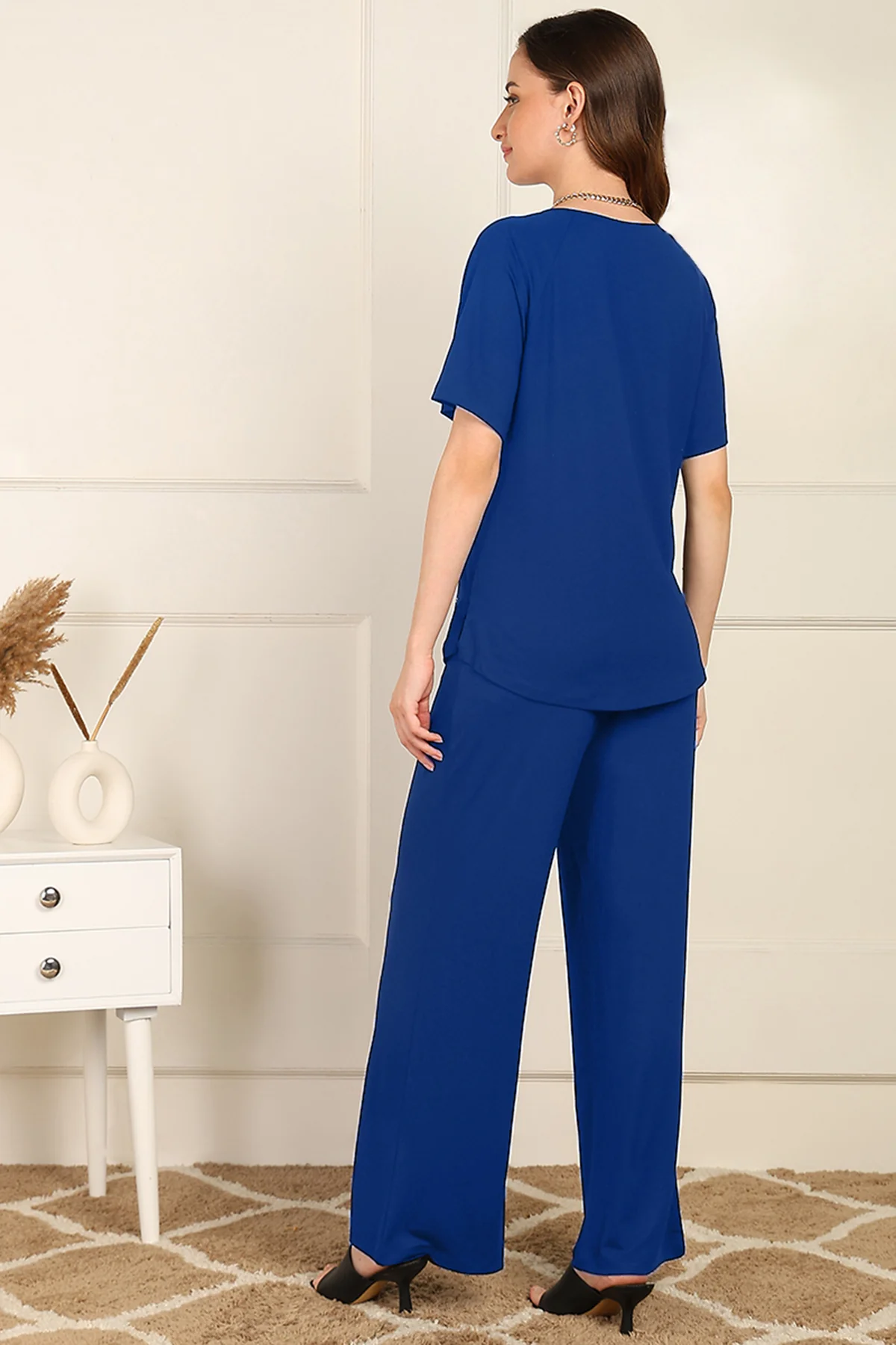 Blue Maternity Palazzo Set - Image 3