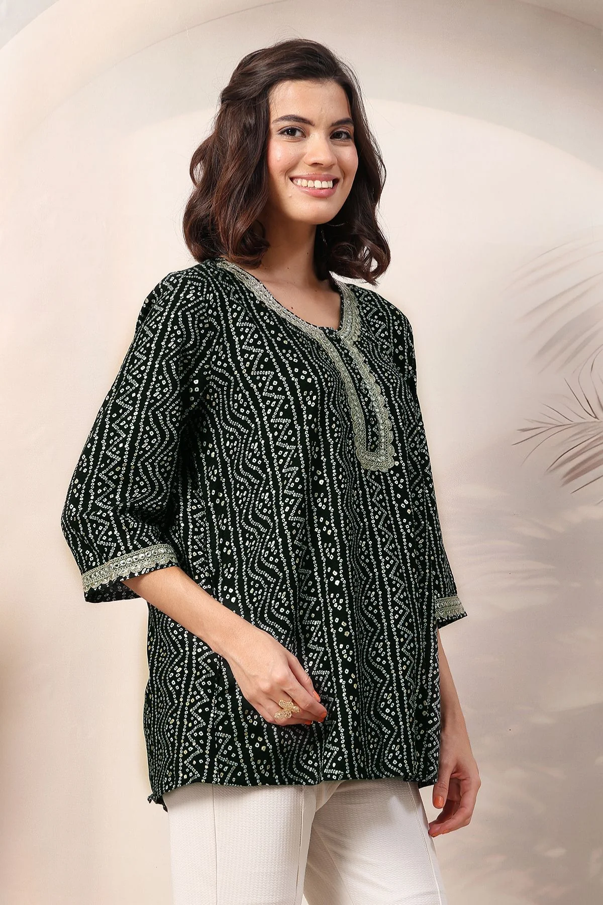 Bottle Green Elegant Essence Zipless Feeding Maternity Top - Image 5