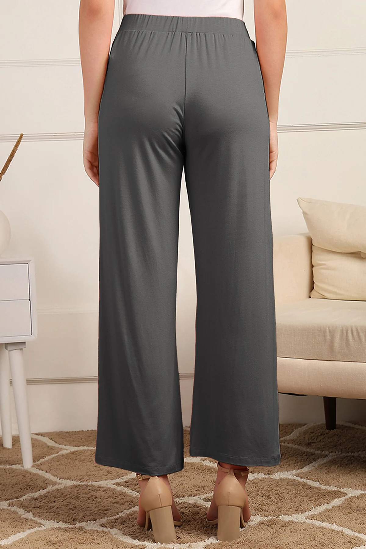 Charcoal Grey Maternity Pajama Set - Image 7