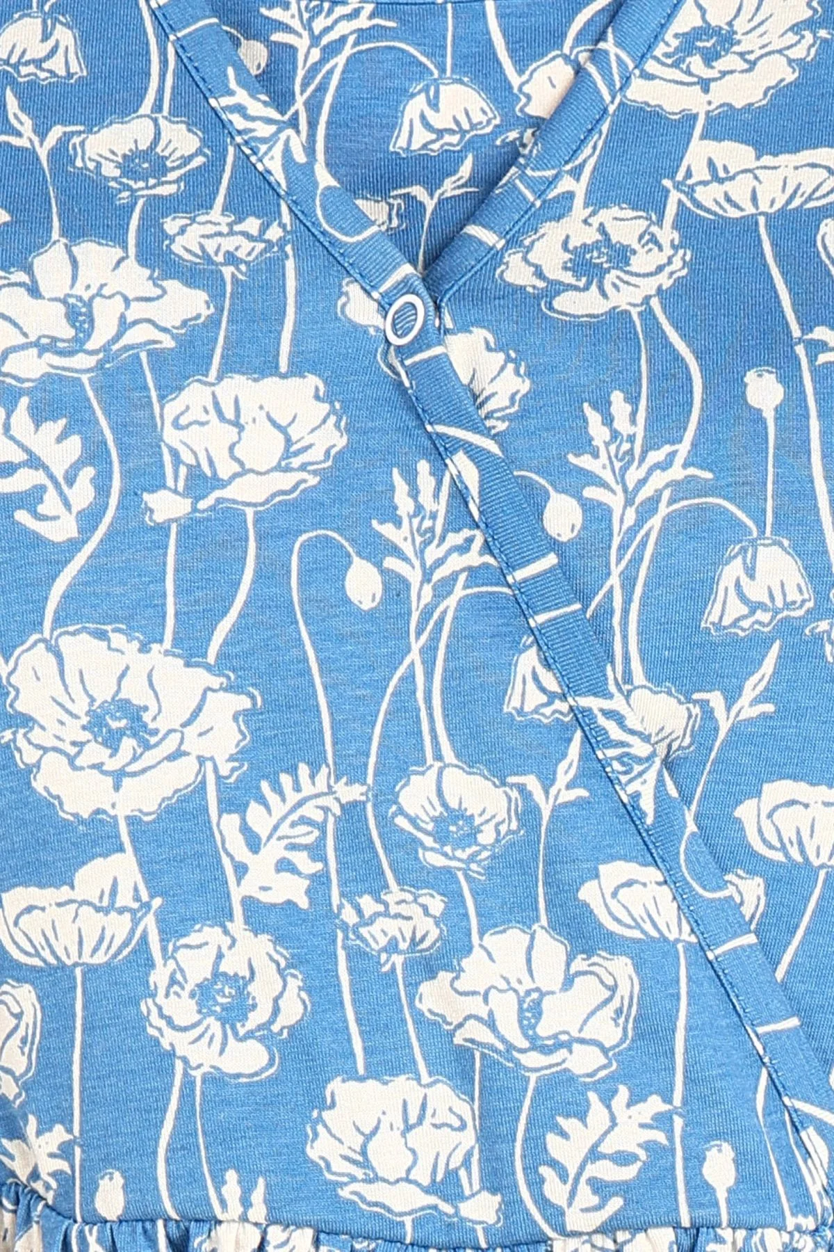 Blue Printed Maternity Zipless Feeding Dress - Image 7