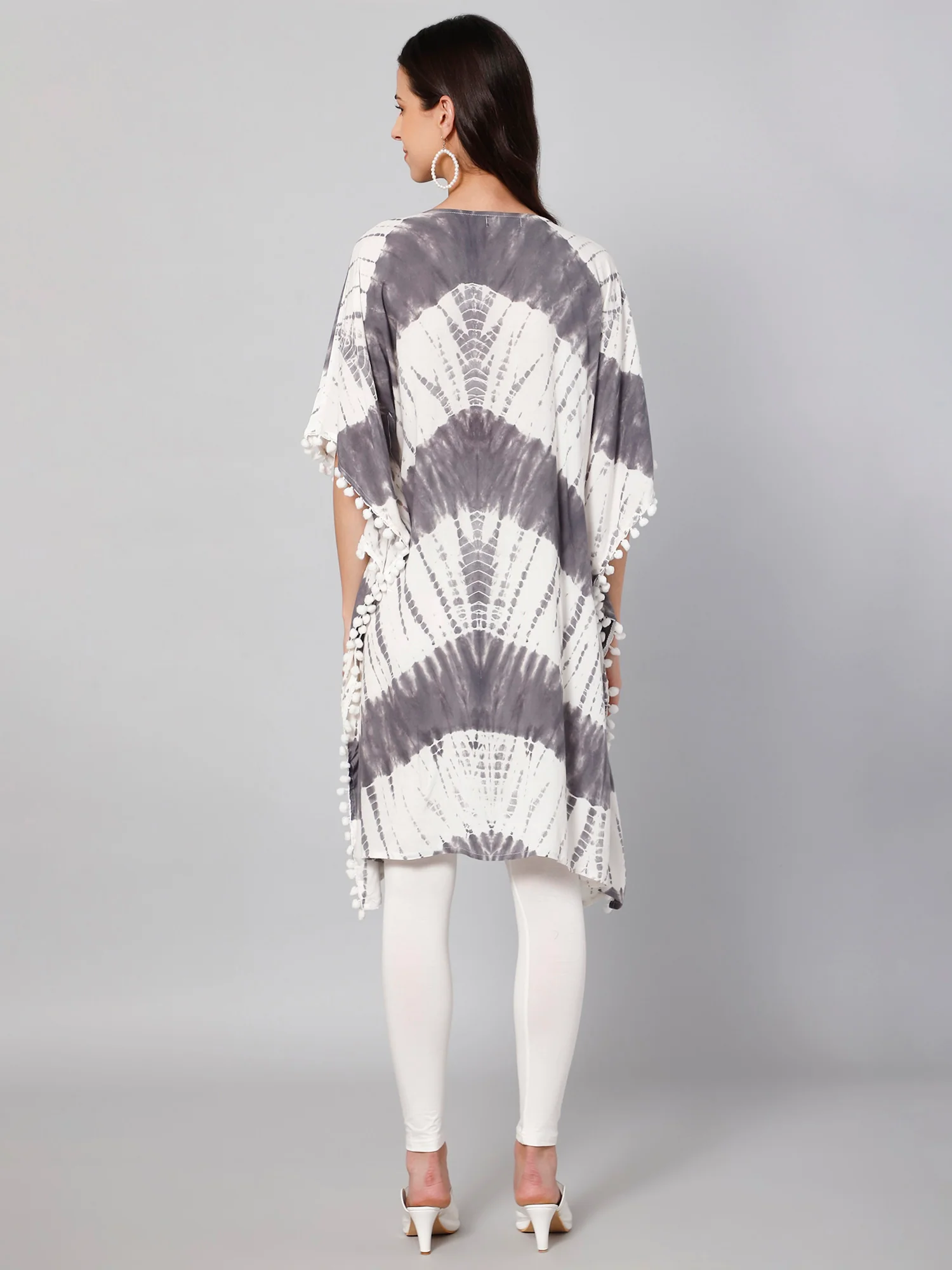 Silvery Maternity Nursing Kaftan Long Top - Image 4