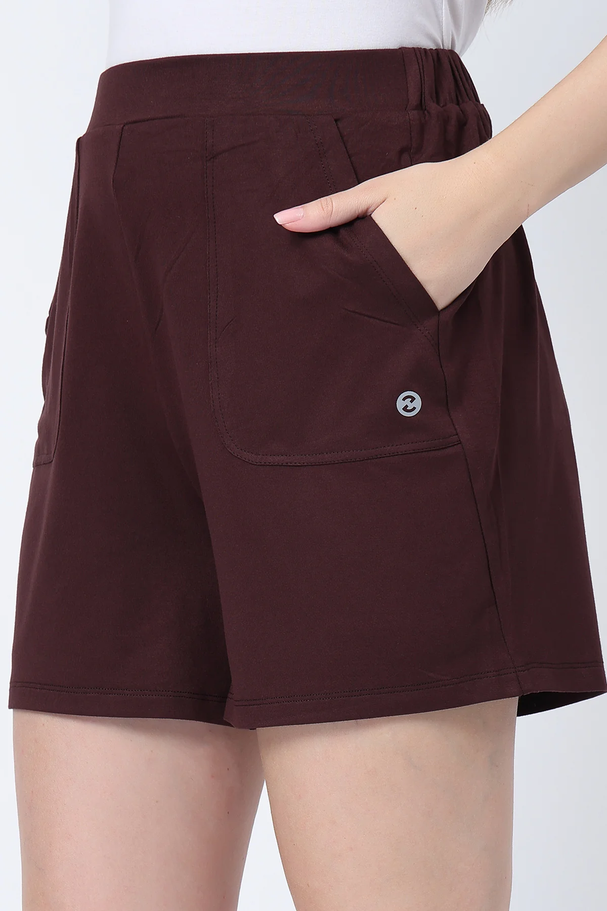 Dark Chocolate Maternity Nursing Top & Shorts Set - Image 8