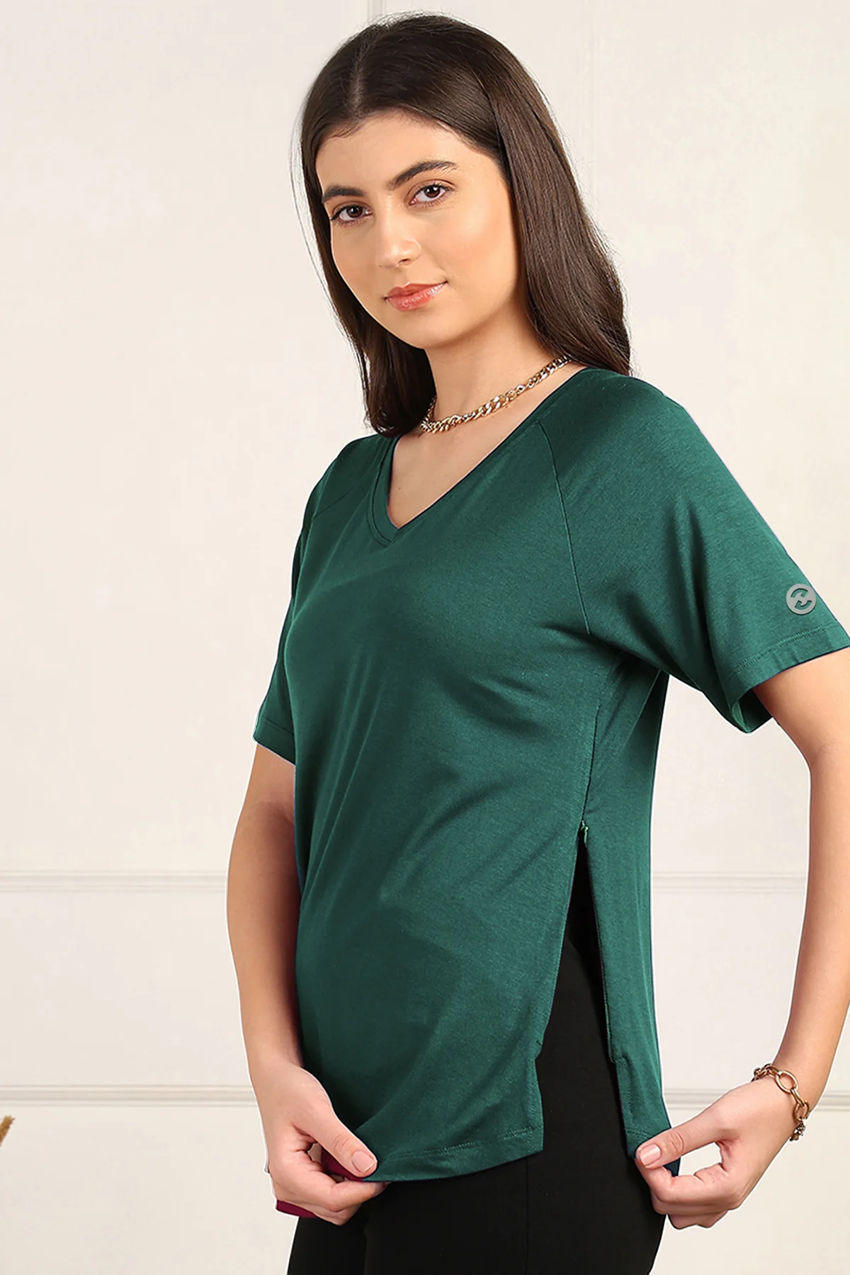 Deep Emerald Maternity Palazzo Set - Image 4
