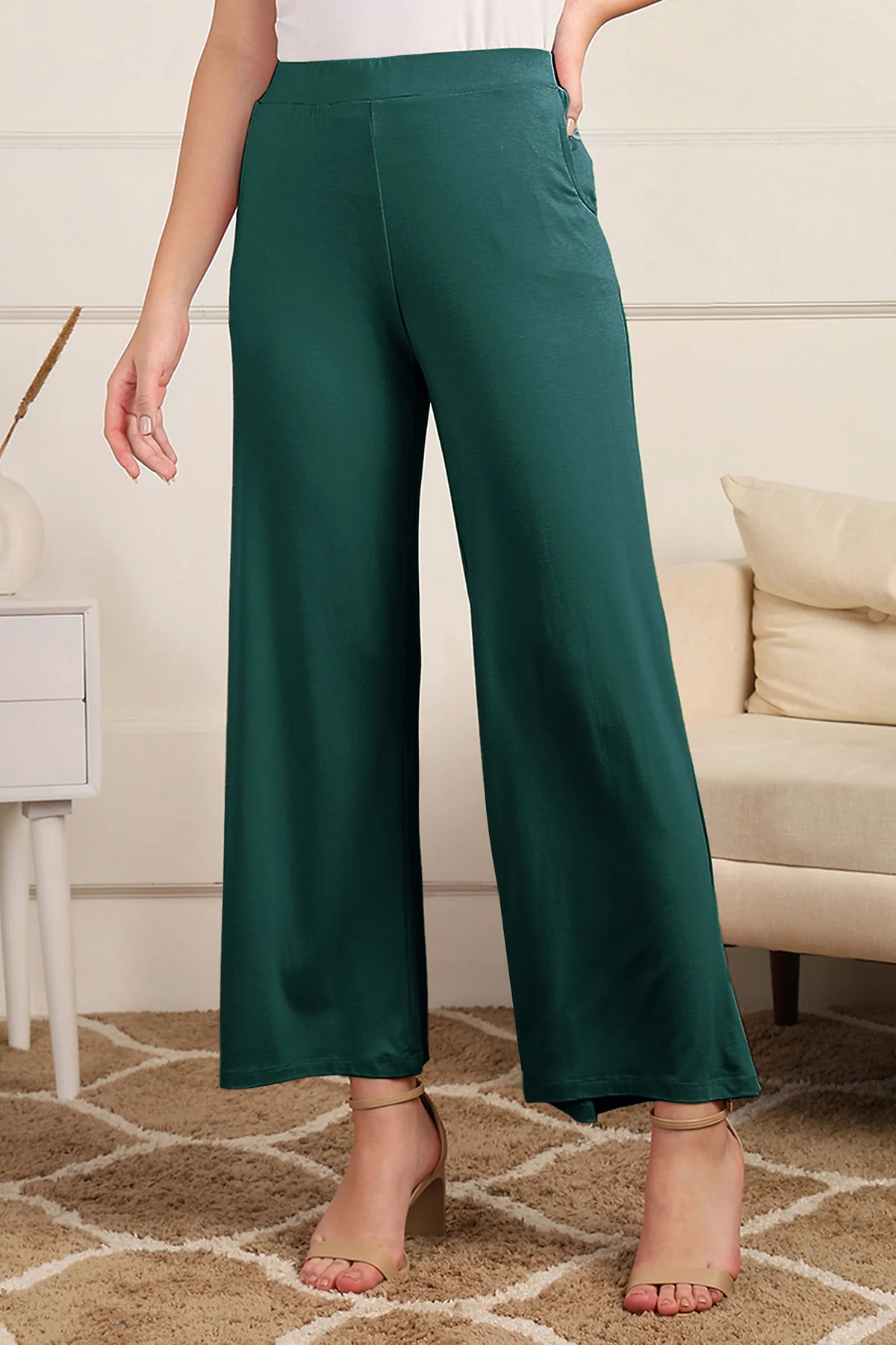 Deep Emerald Maternity Palazzo Set - Image 5