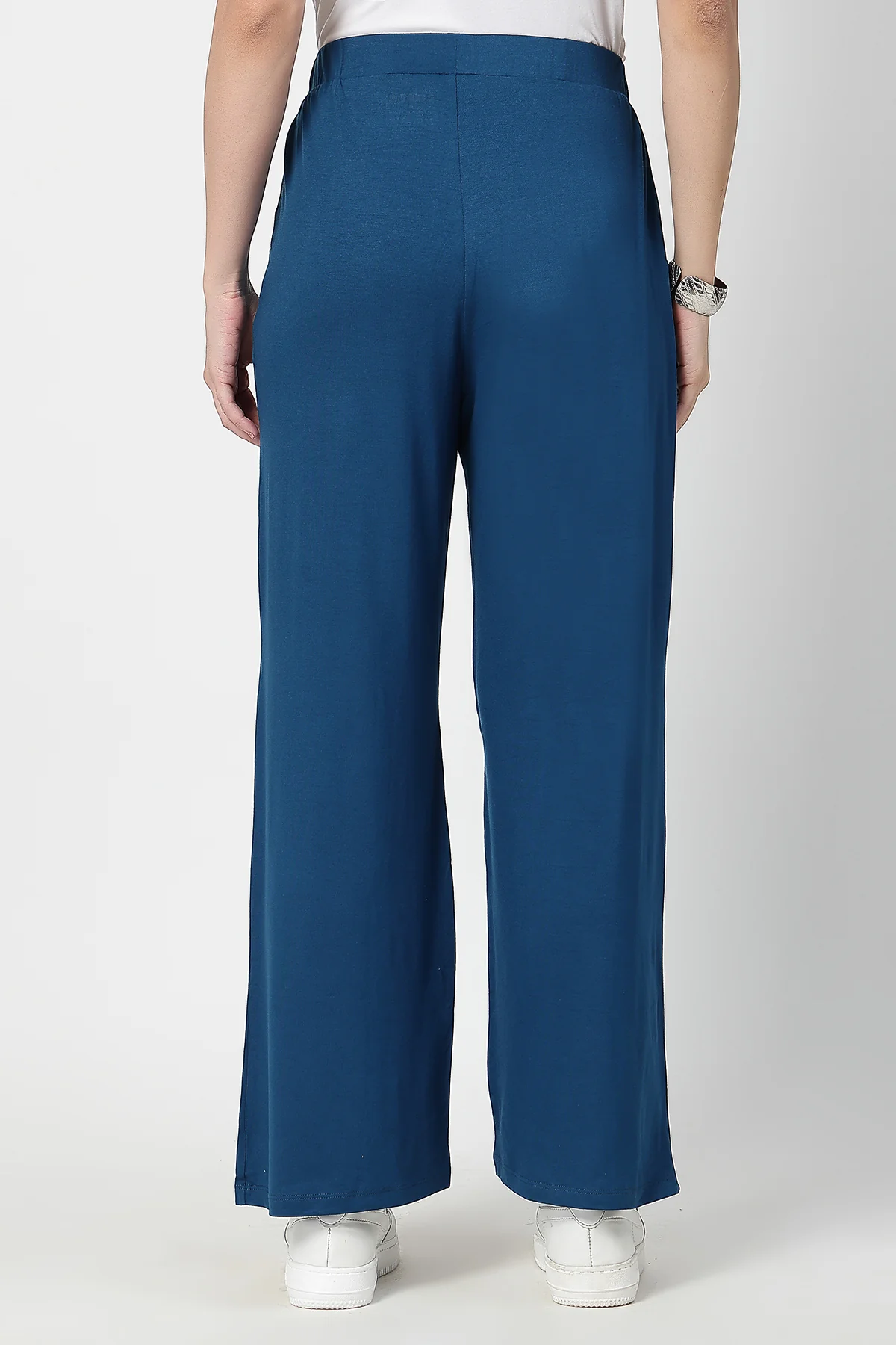 Deep Teal High Waist Maternity Palazzo - Image 3