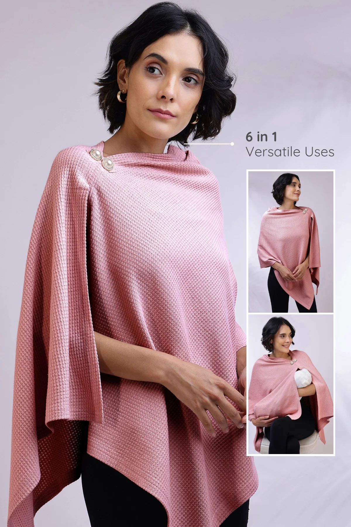 Diana Nursing Cover - Light Pink - Image 5