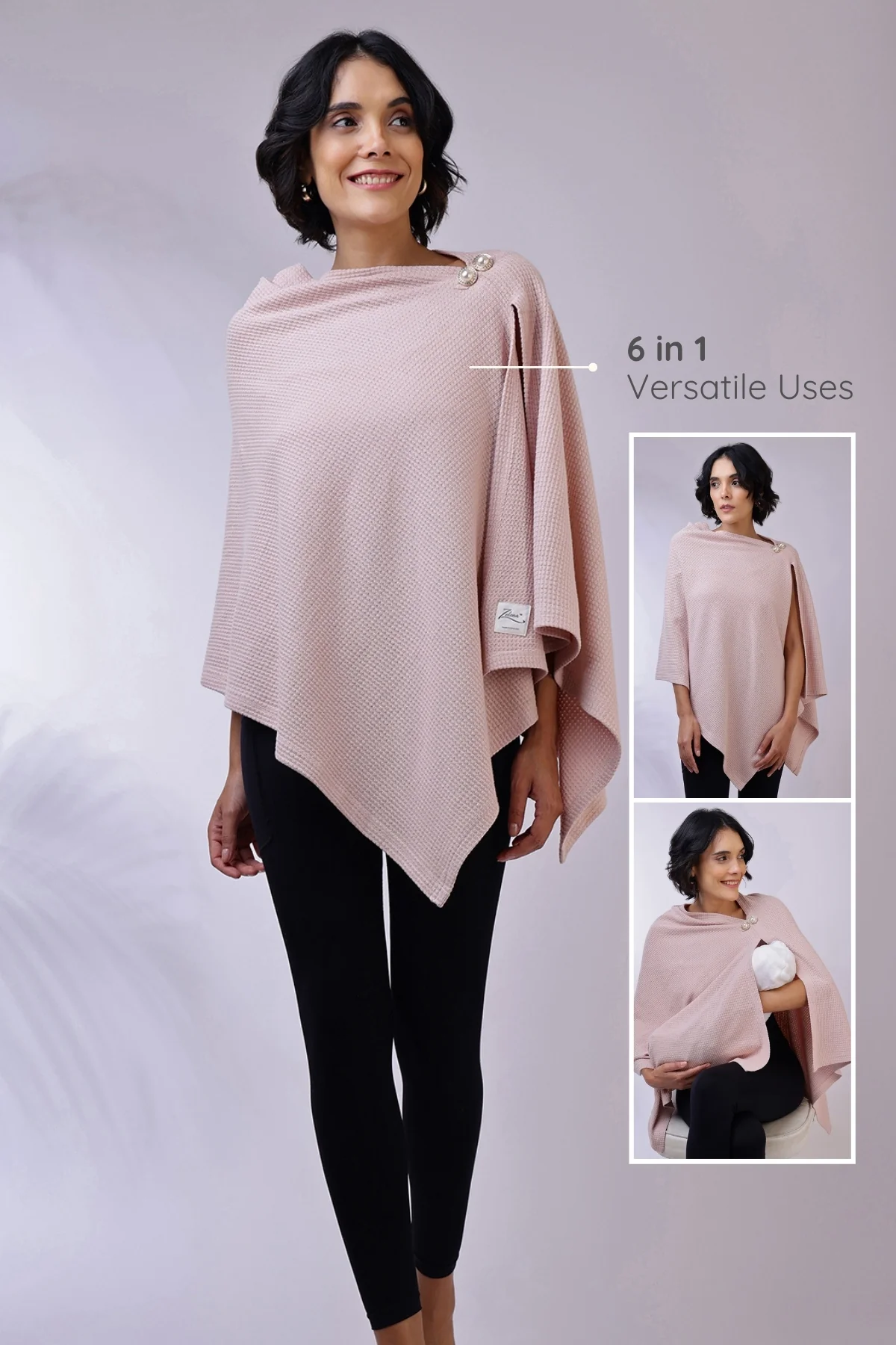 Diana Nursing Cover - Blush Pink - Image 5