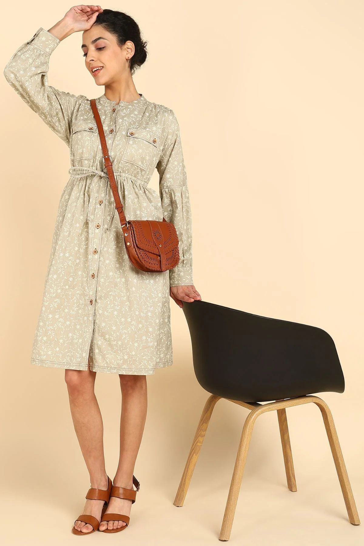 Ditsy Traveller's 100% Cotton Zipless Maternity Dress - Image 13