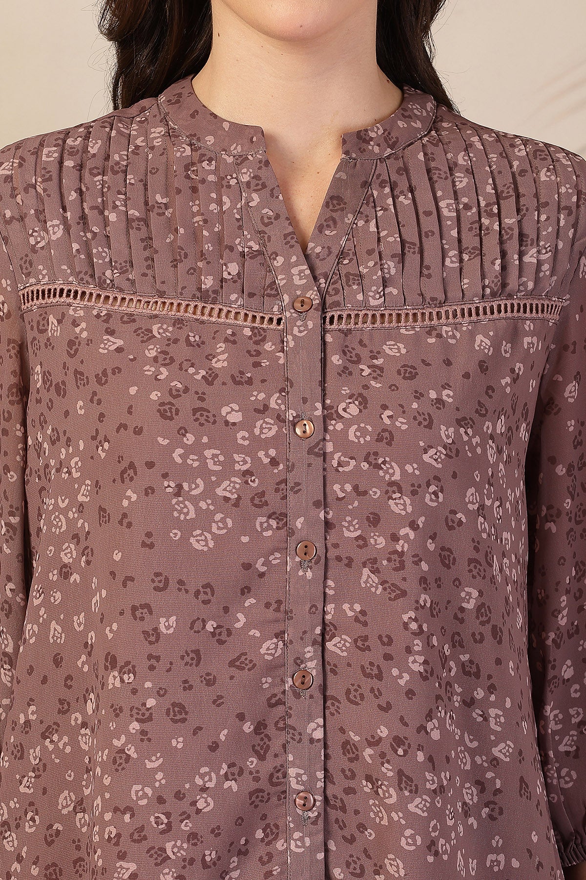 Dusty Rose Zipless Maternity Feeding Top - Brown - Image 10