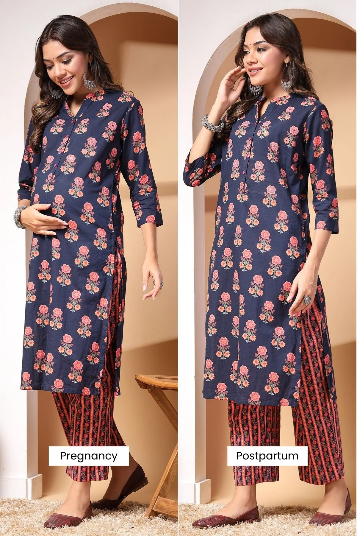 Eden Ensemble Zipless Maternity Feeding Kurta Set - Image 12