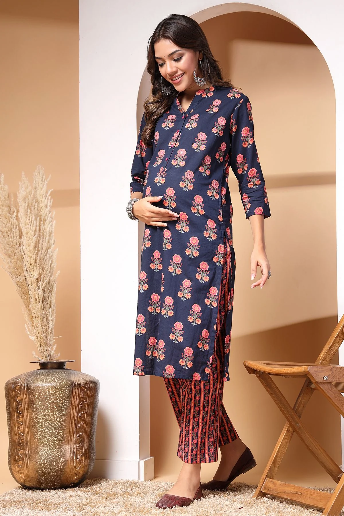Eden Ensemble Zipless Maternity Feeding Kurta Set - Image 8