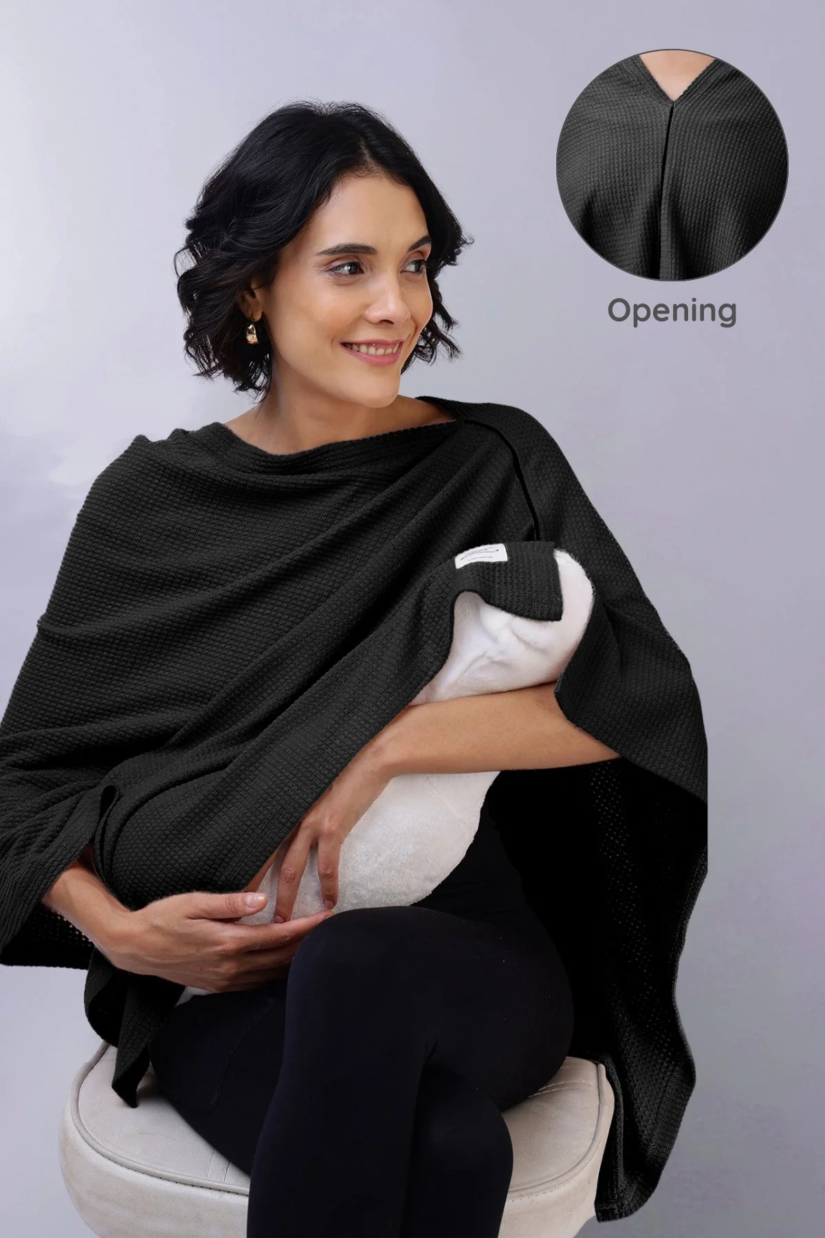 Elena Nursing Cover - Black - Image 15