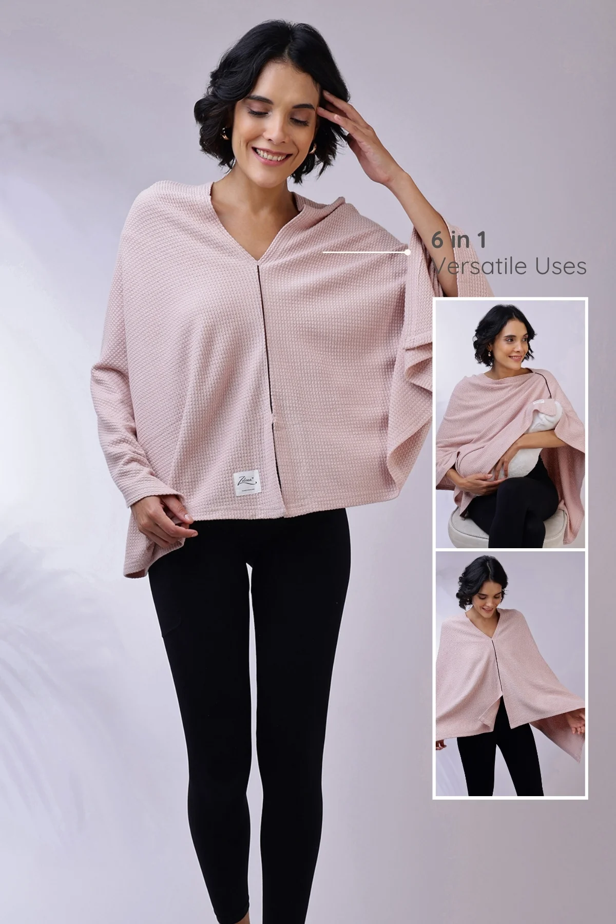 Elena Nursing Cover - Blush Pink - Image 5