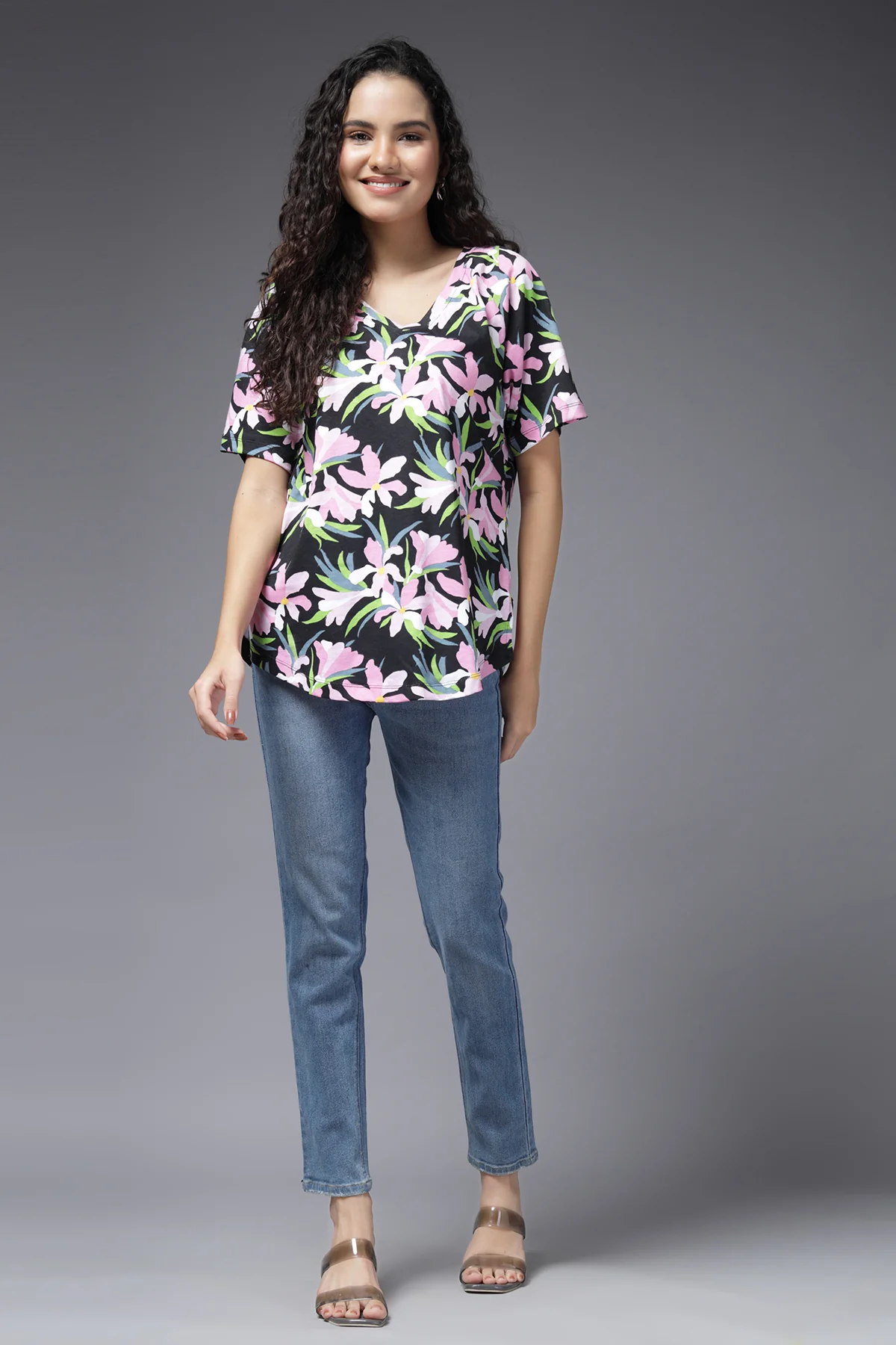 Enchanted Bloom Maternity Side Zip Feeding Top - Image 9
