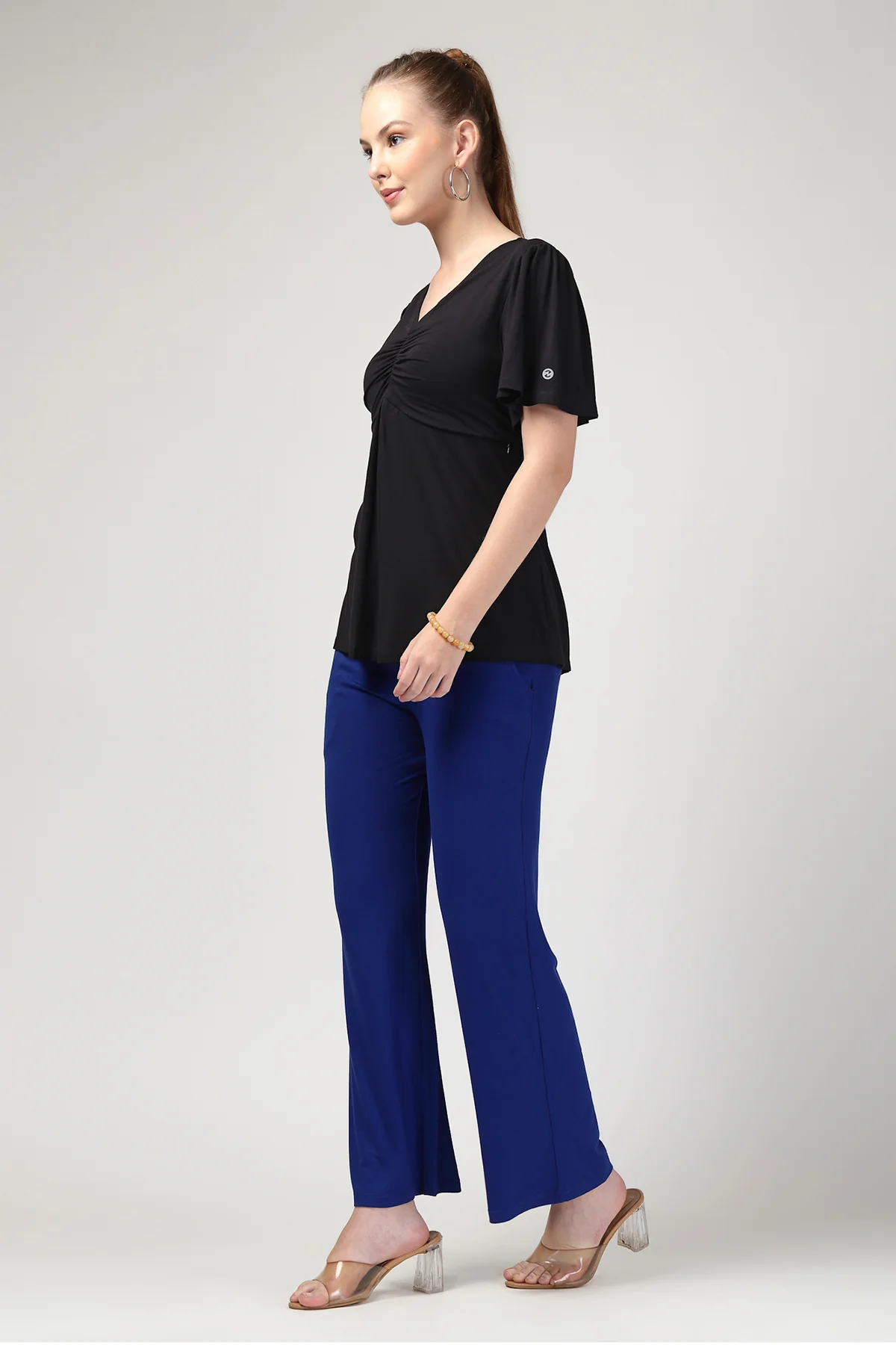Feeding top with in-built bra - Black - Image 6