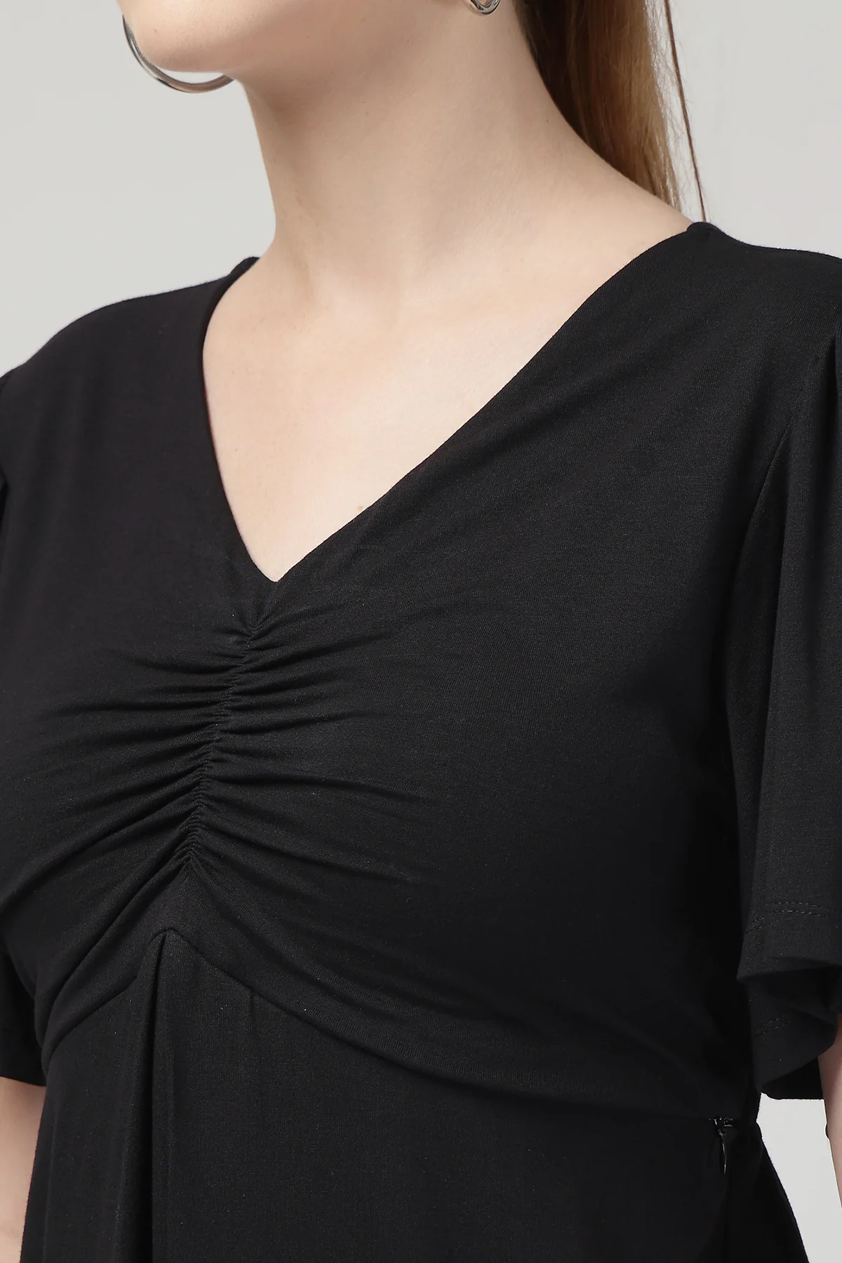 Feeding top with in-built bra - Black - Image 7