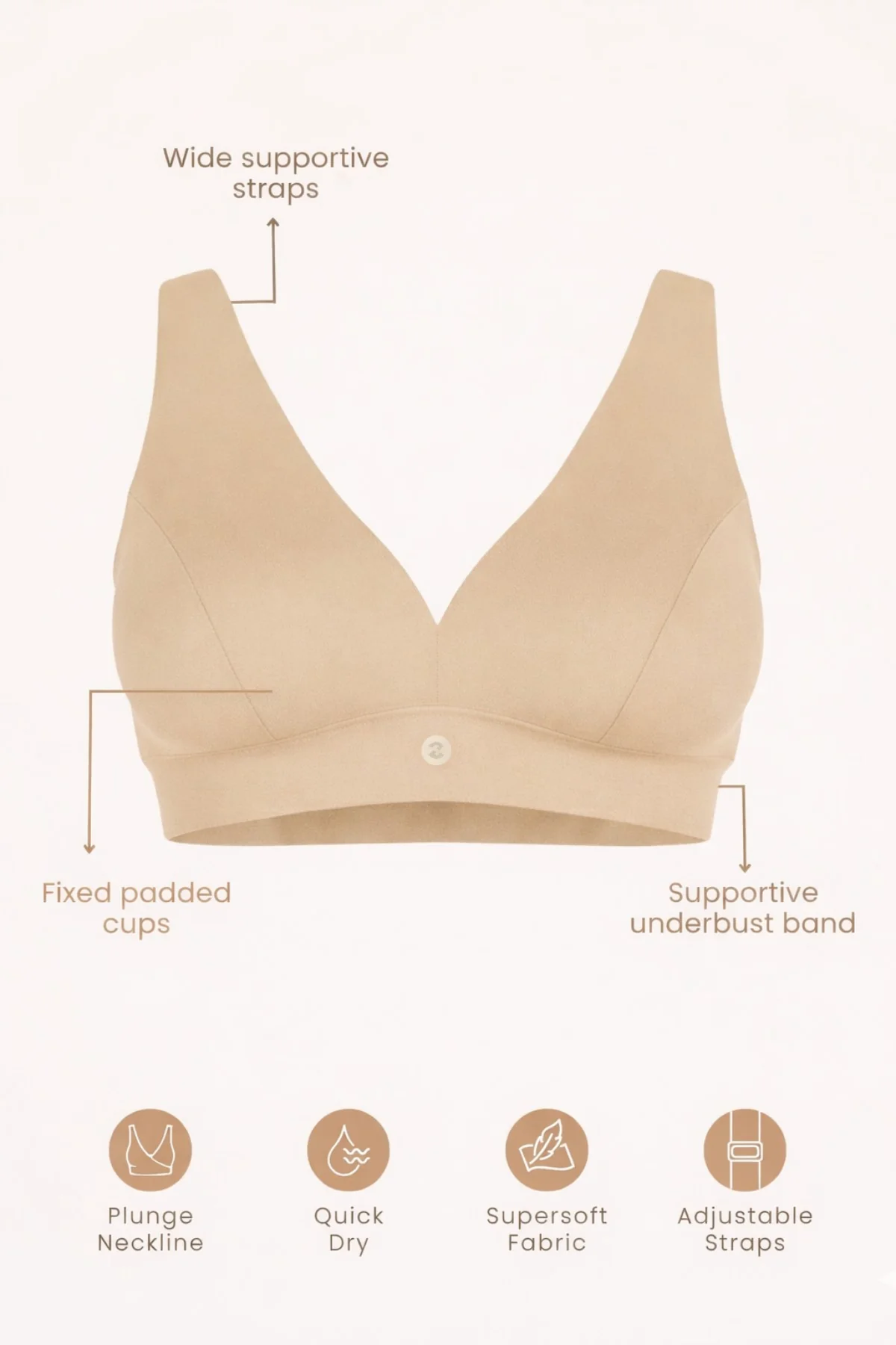 Fixed Padded Modal Maternity Feeding Bra with Support Pack of 3 - (Light Skin, Coral & Black) - Image 10