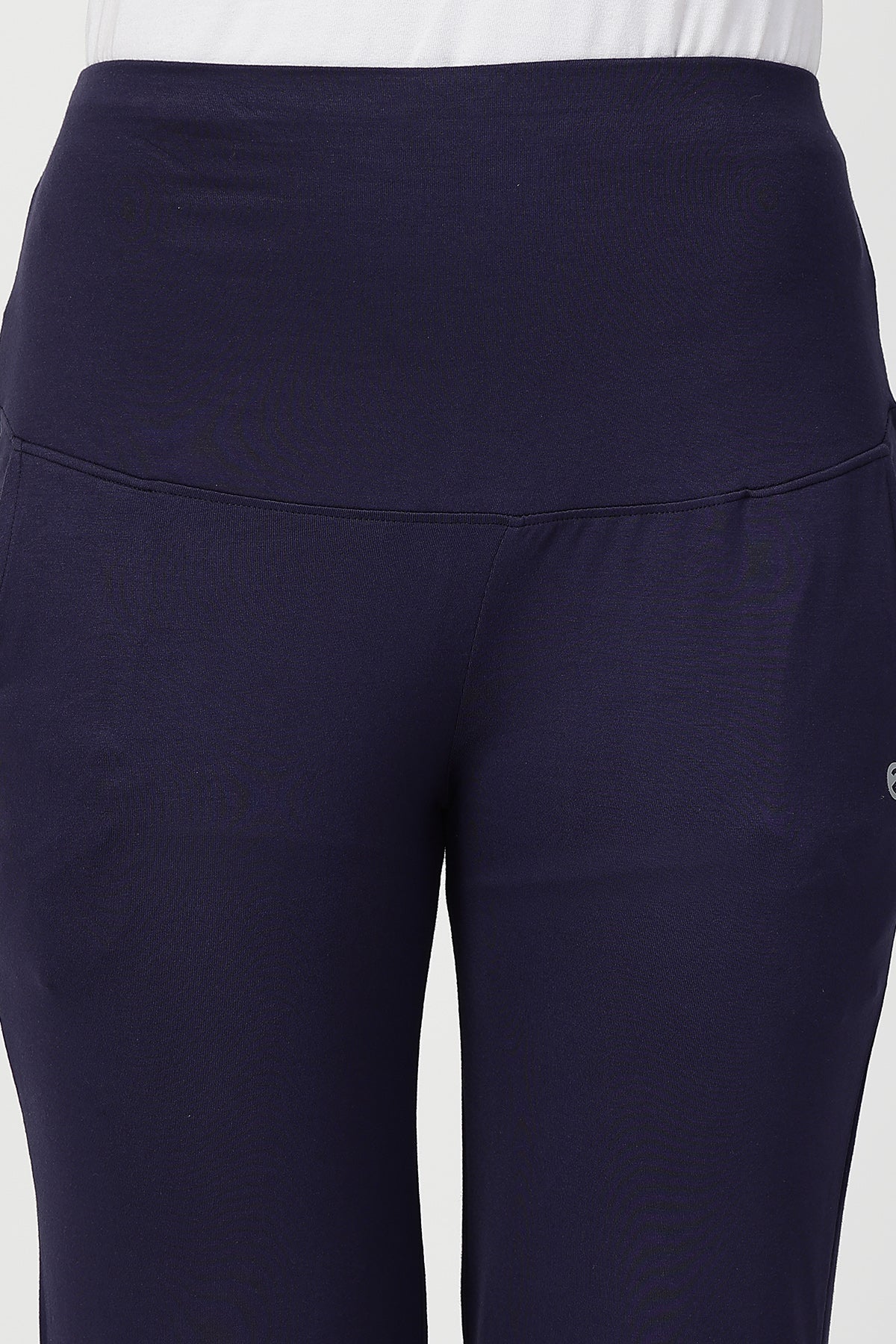 Flared High Waist Maternity Pants with Pockets - Navy - Image 7