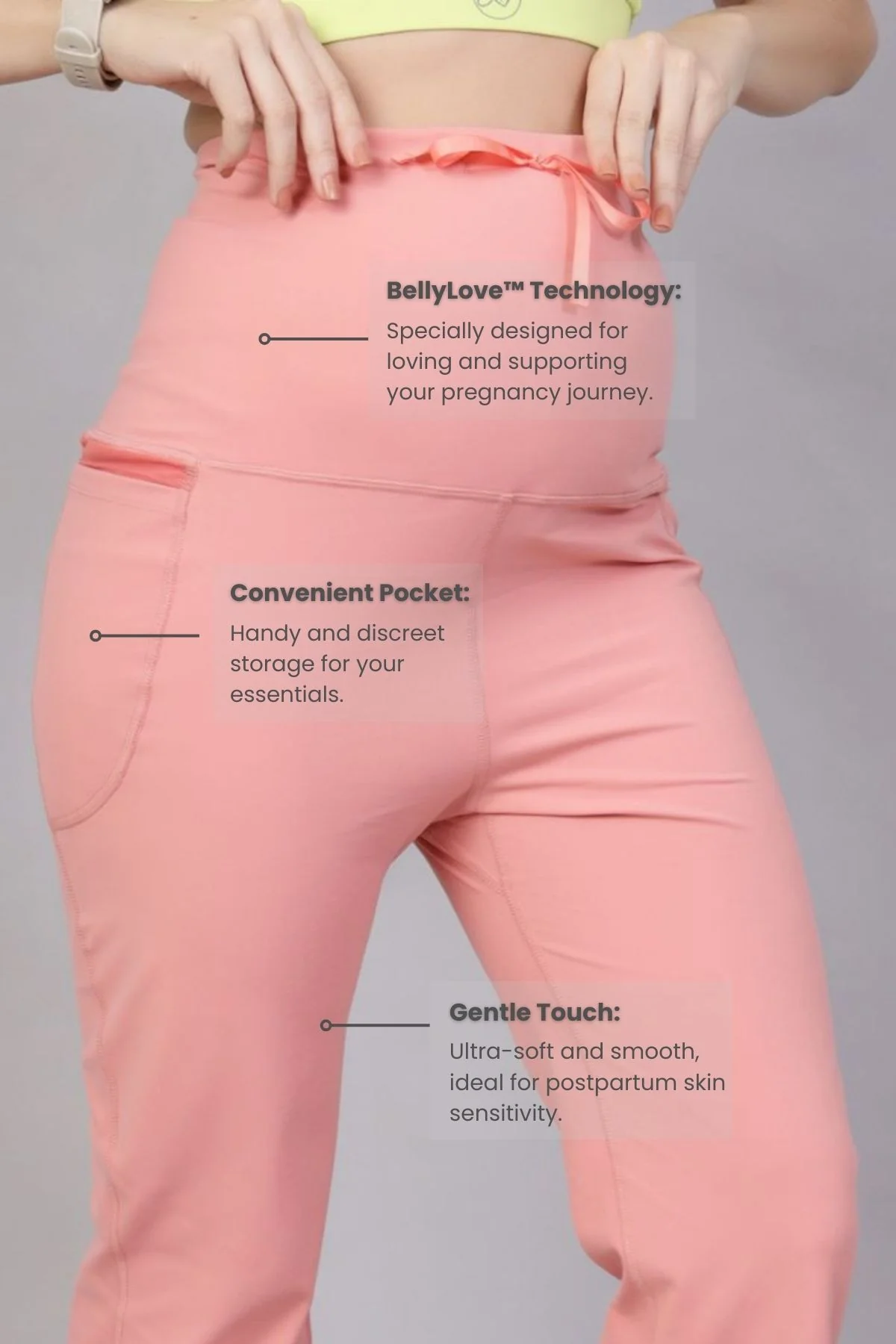 Full Bump-Coverage Carrot Flair Maternity Pants - Image 3