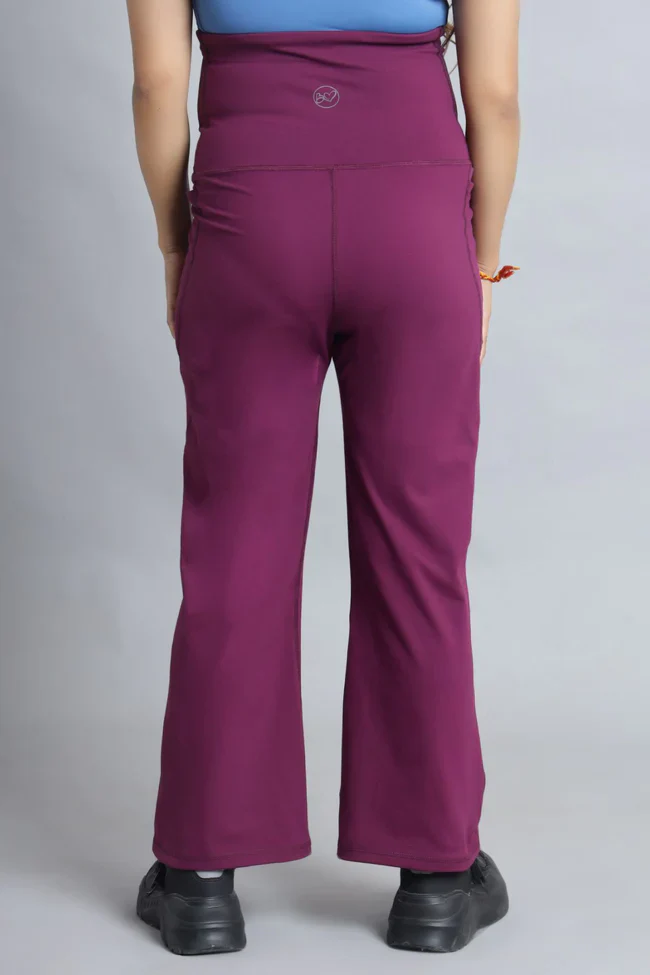 Full Bump-Coverage Wine Flair Maternity Pants - Image 8