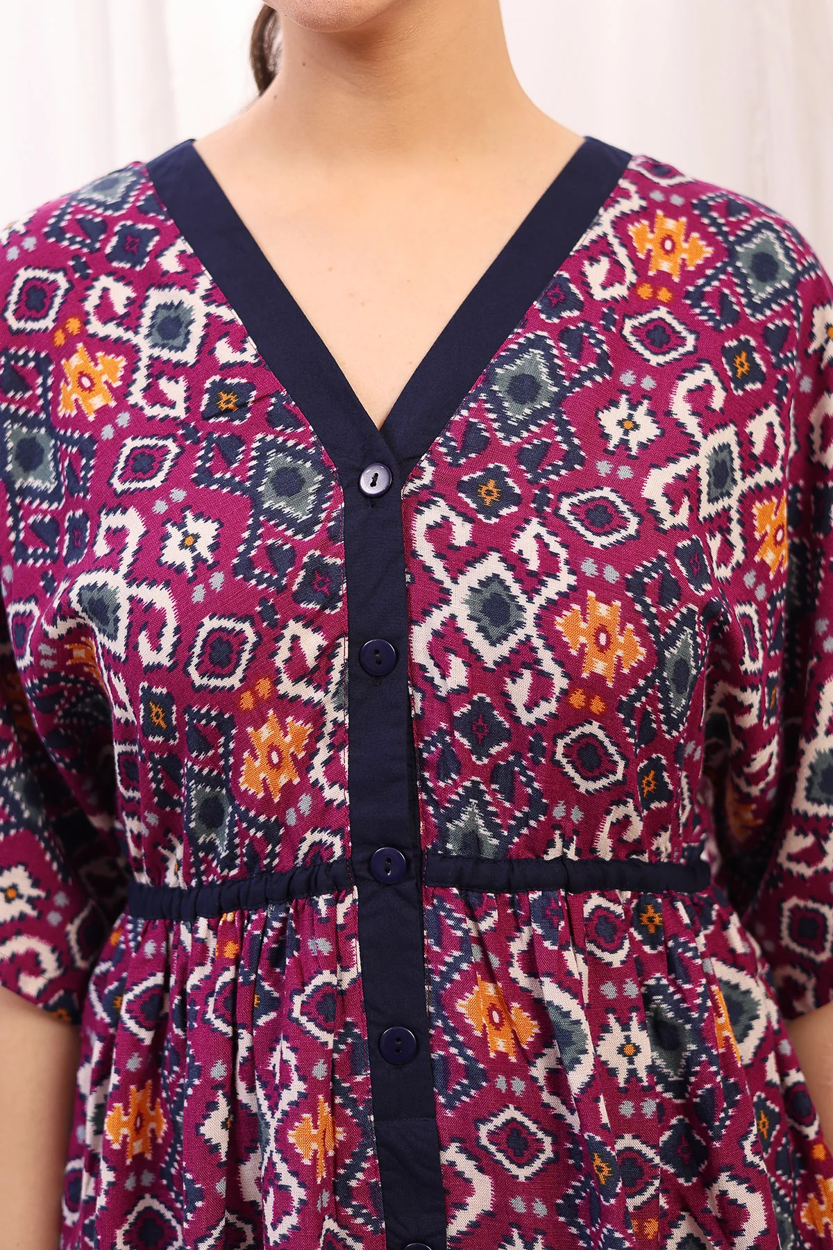 Floral Printed Zipless Feeding Shirtdress - Multi - Image 7