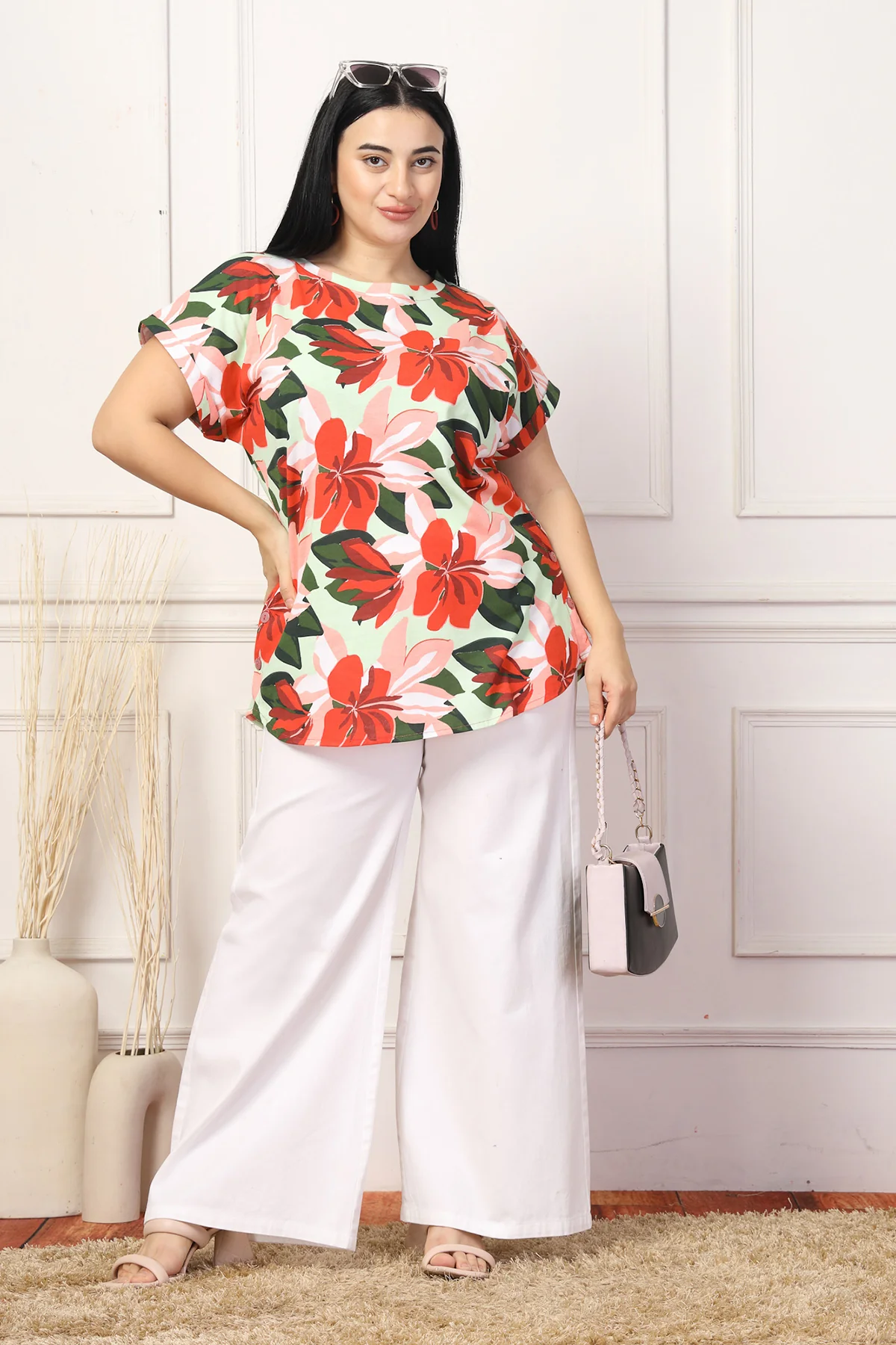 Fresh Floral Delight Maternity Zipless Feeding Top - Image 5
