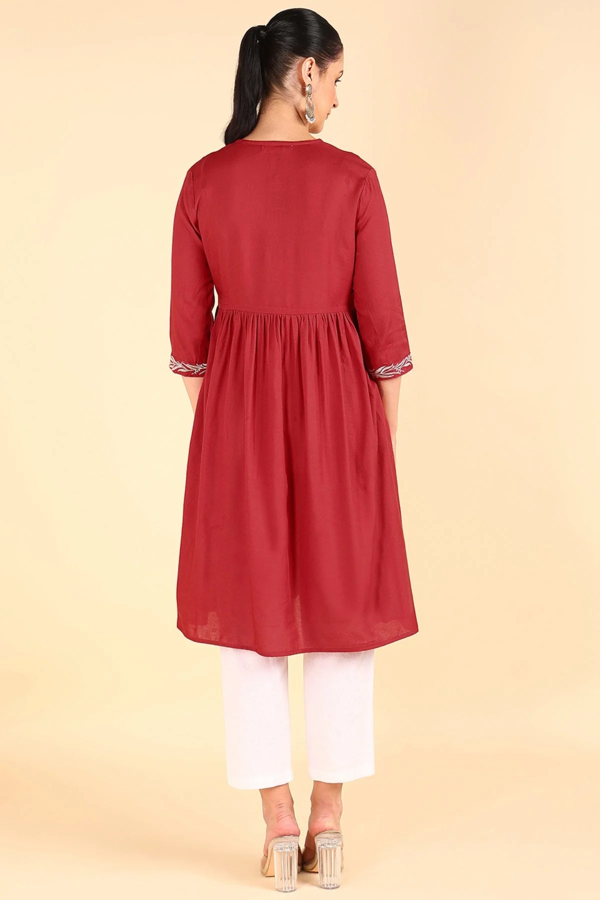 Fuchsia Maternity Feeding Kurti - Image 10