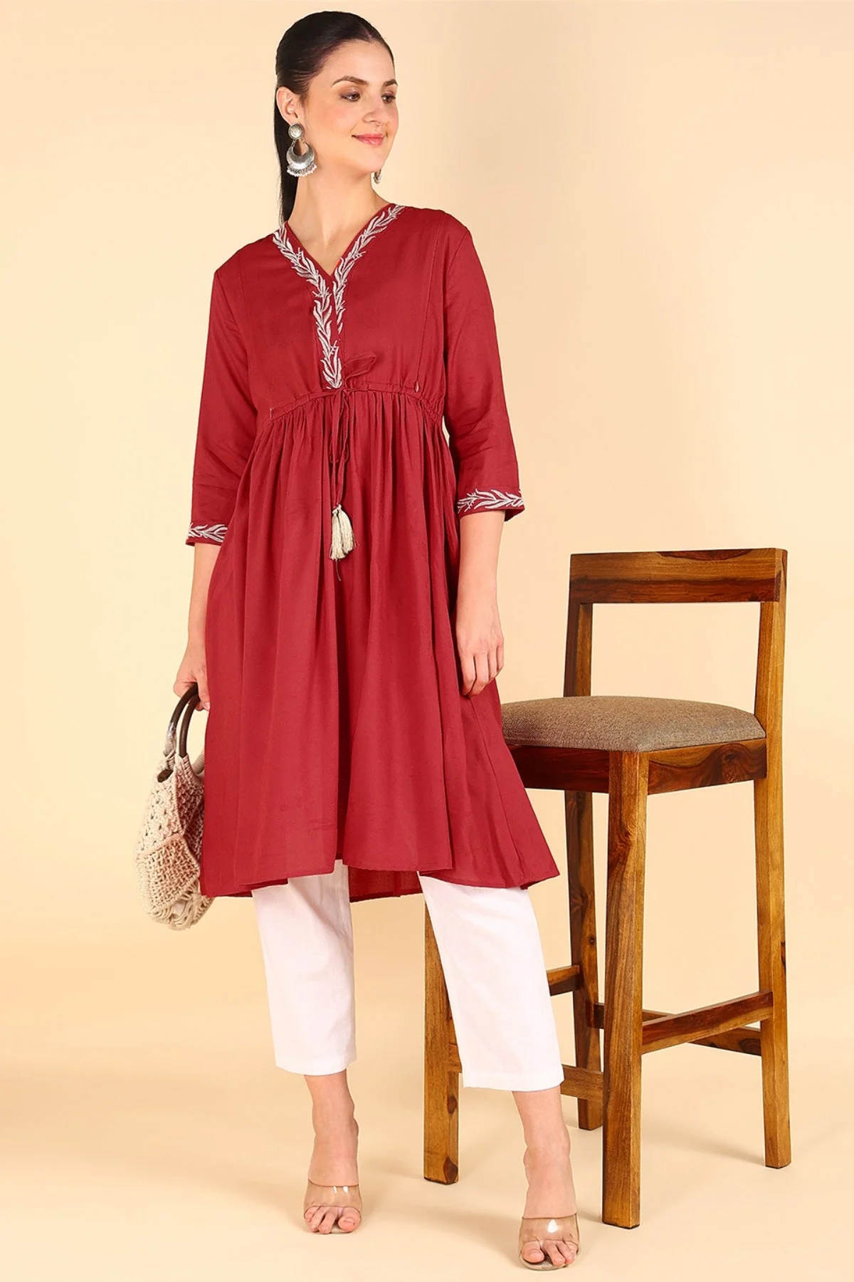 Fuchsia Maternity Feeding Kurti - Image 14