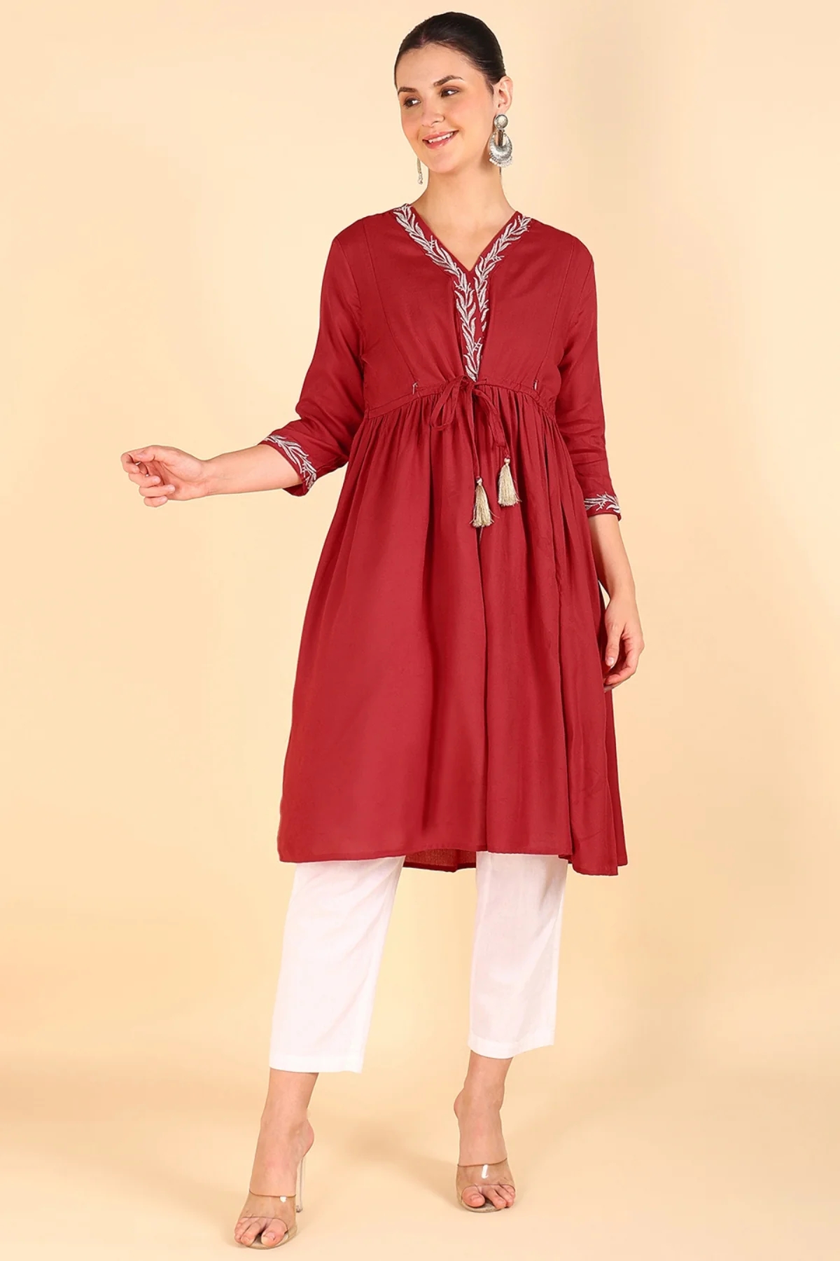 Fuchsia Maternity Feeding Kurti - Image 7