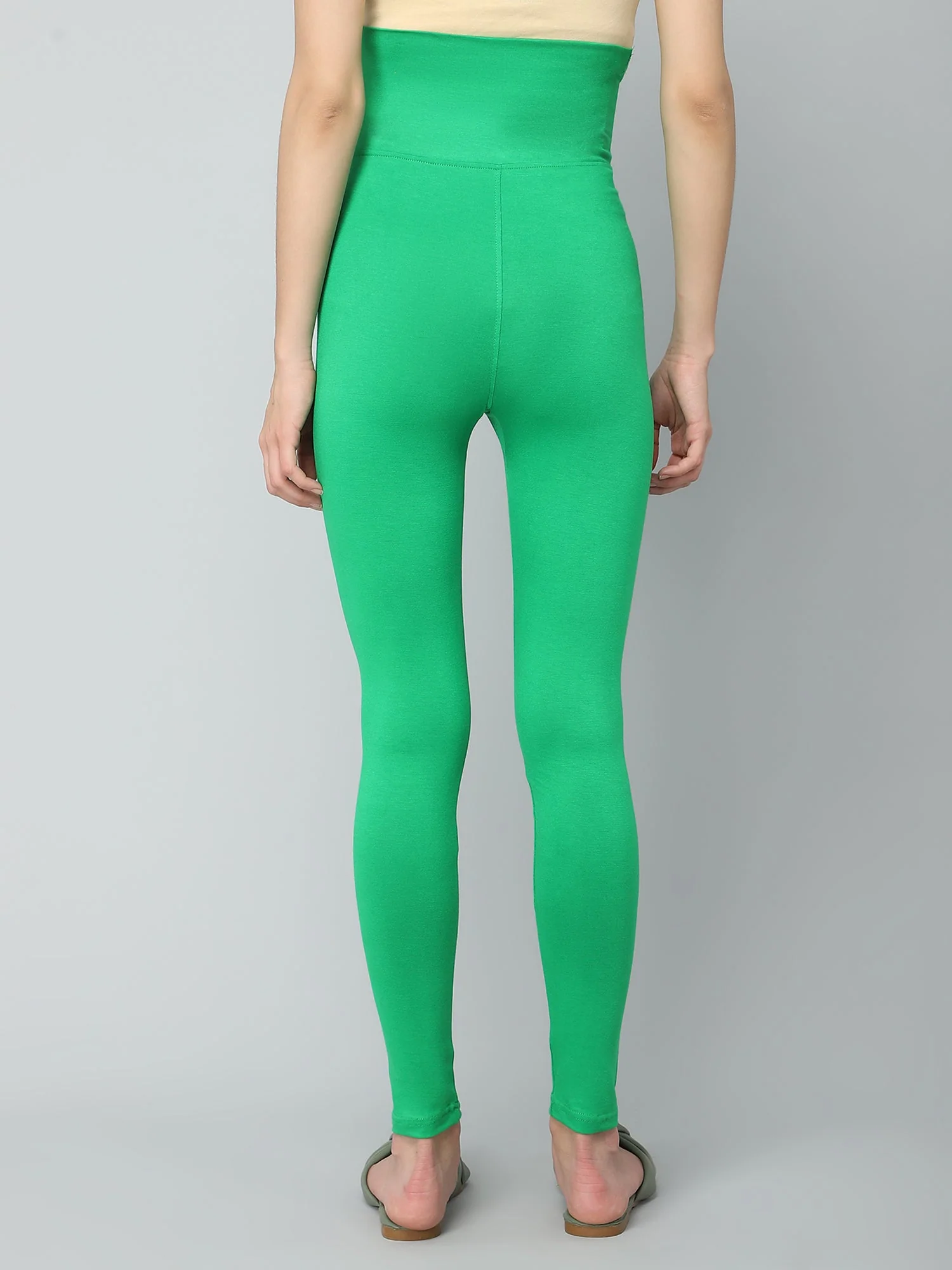 Zactive 100% Cotton Pregnancy Leggings - Green - Image 6
