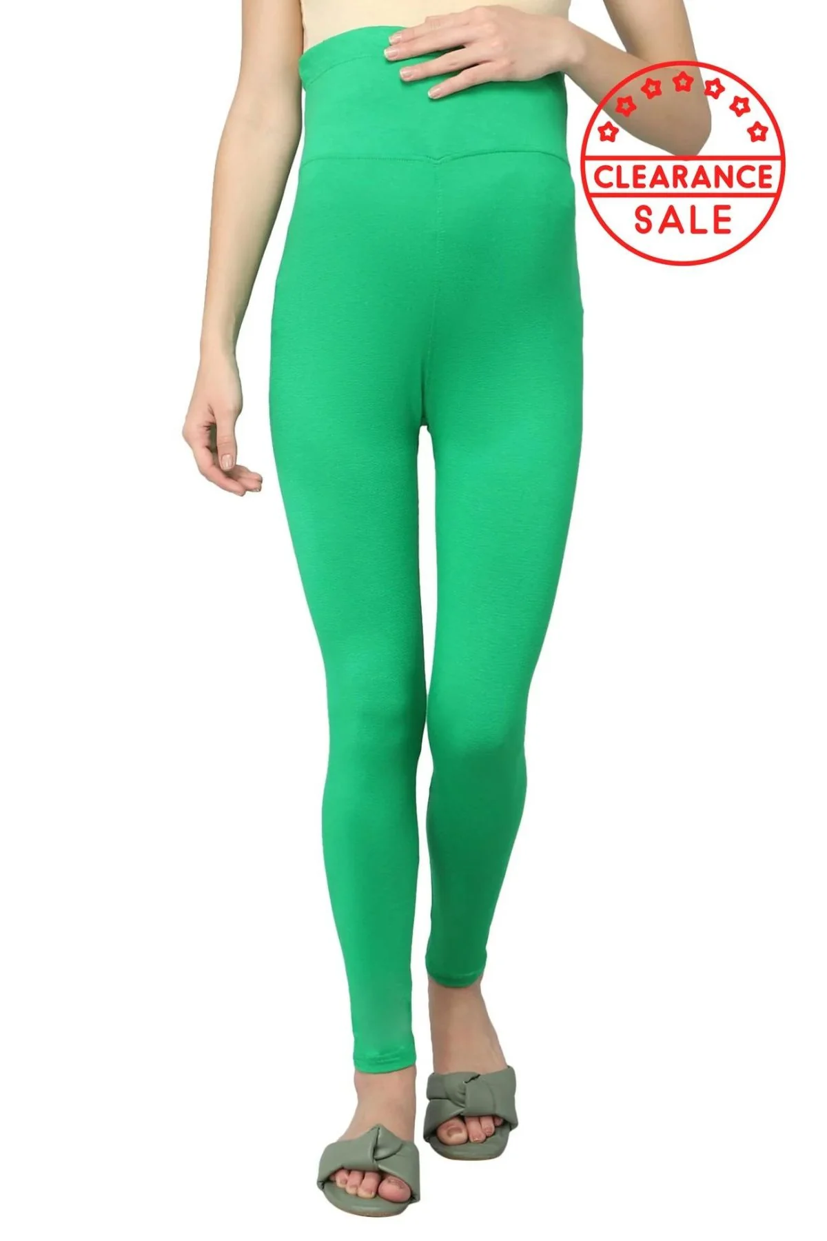 Zactive 100% Cotton Pregnancy Leggings - Green - Image 9