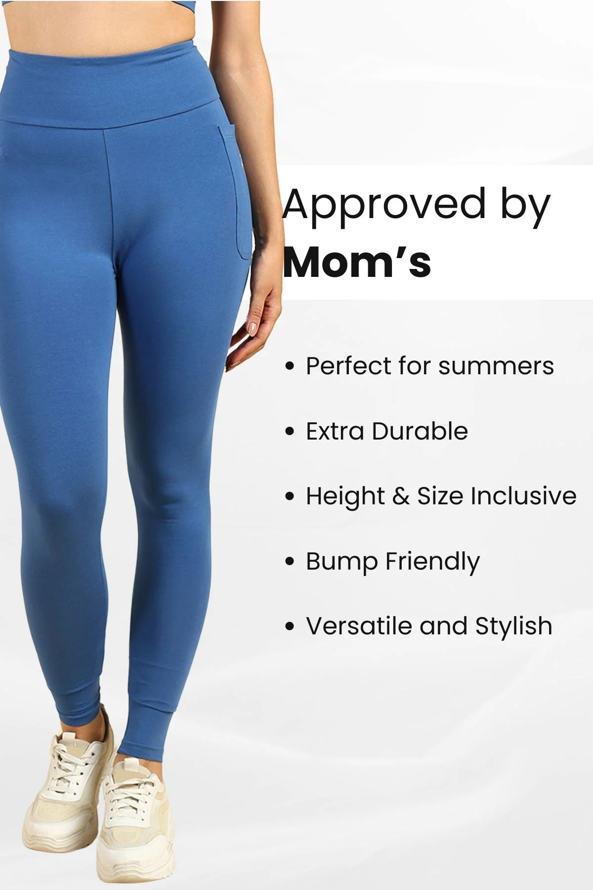 High Waist Blue Mom Legging - Image 5
