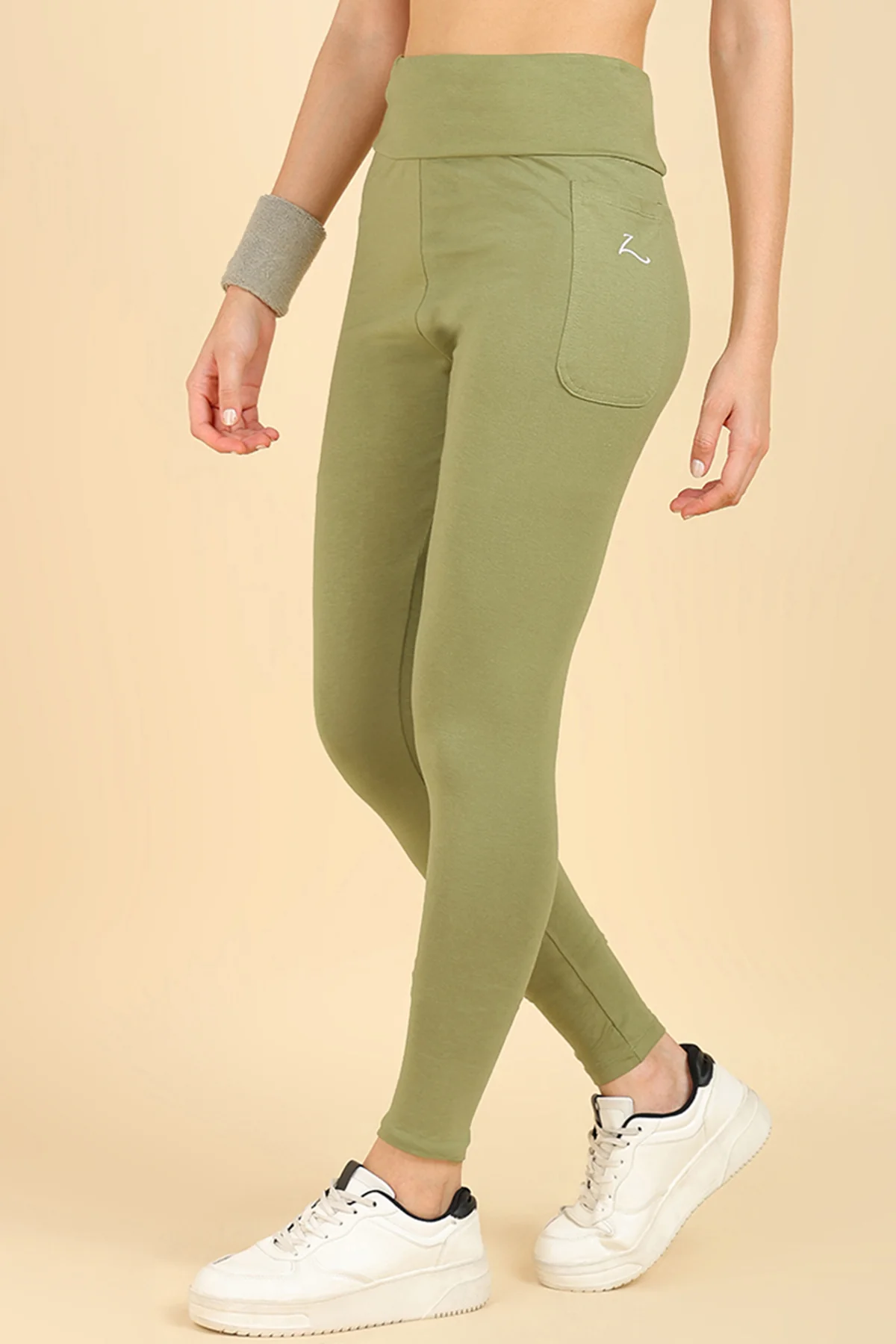 High Waist Green Mom Legging - Image 6