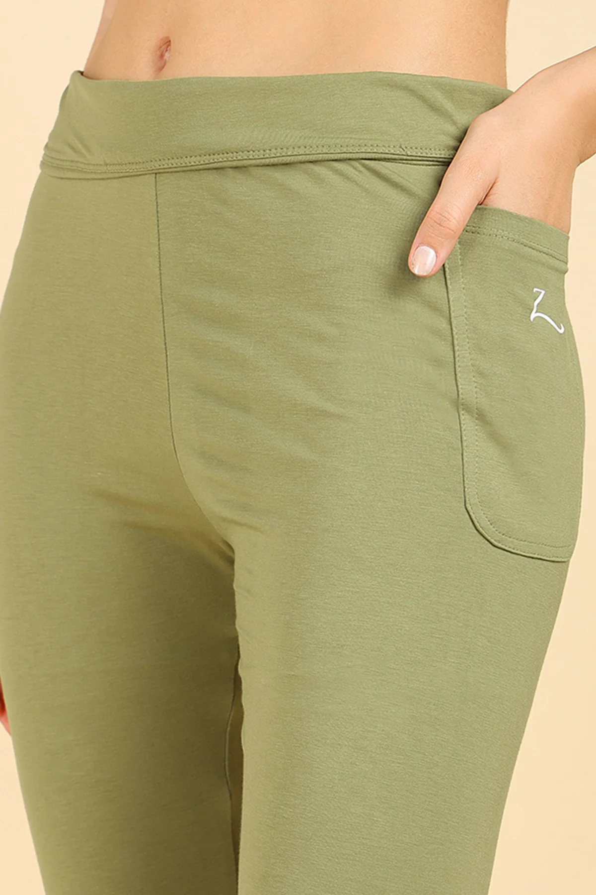 High Waist Green Mom Legging - Image 7