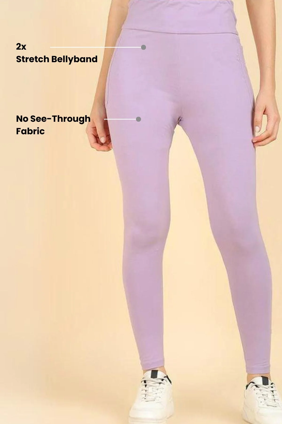 High Waist Lavender Mom Legging - Image 10