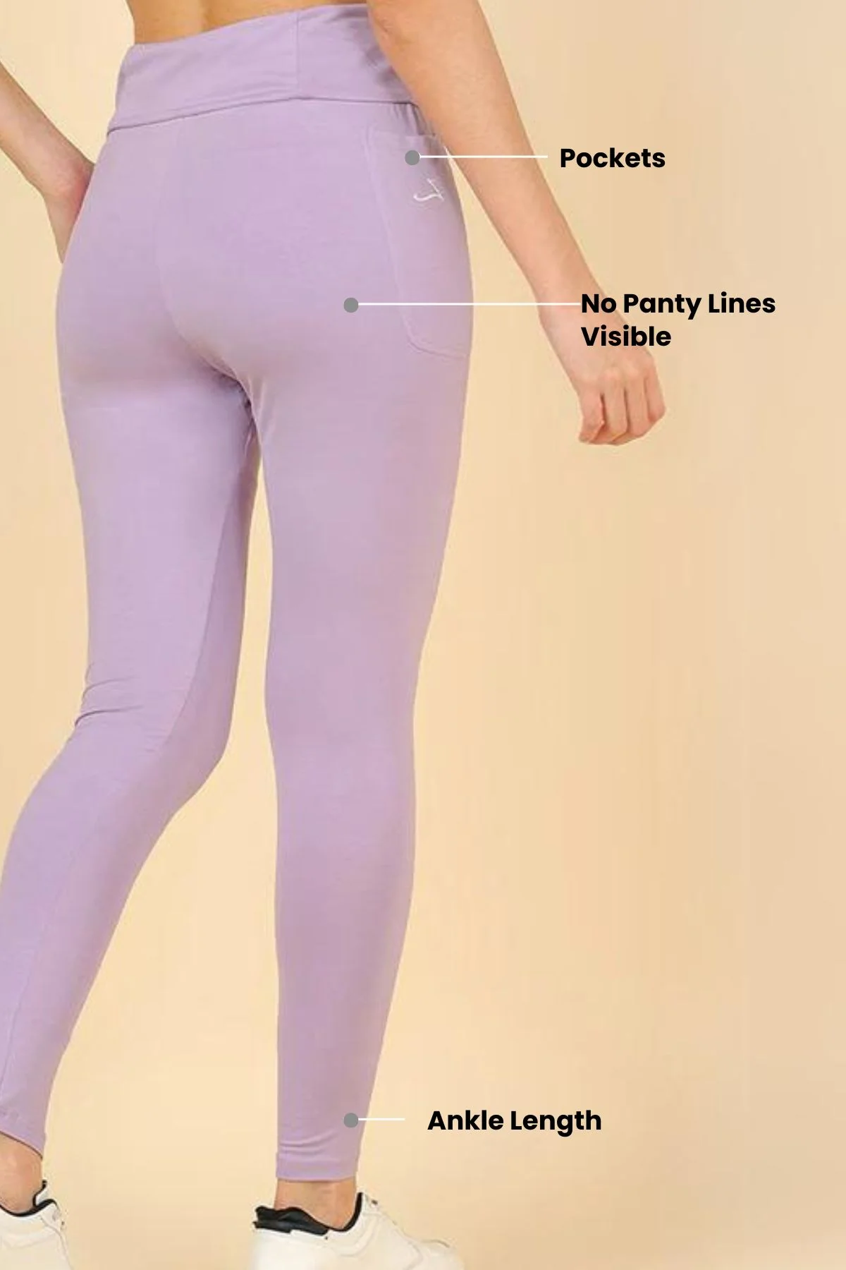 High Waist Lavender Mom Legging - Image 3