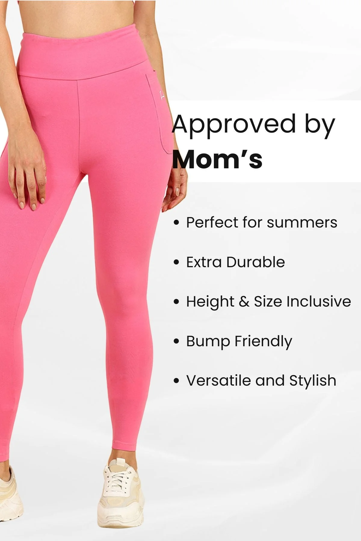 High Waist Pink Mom Legging - Image 5