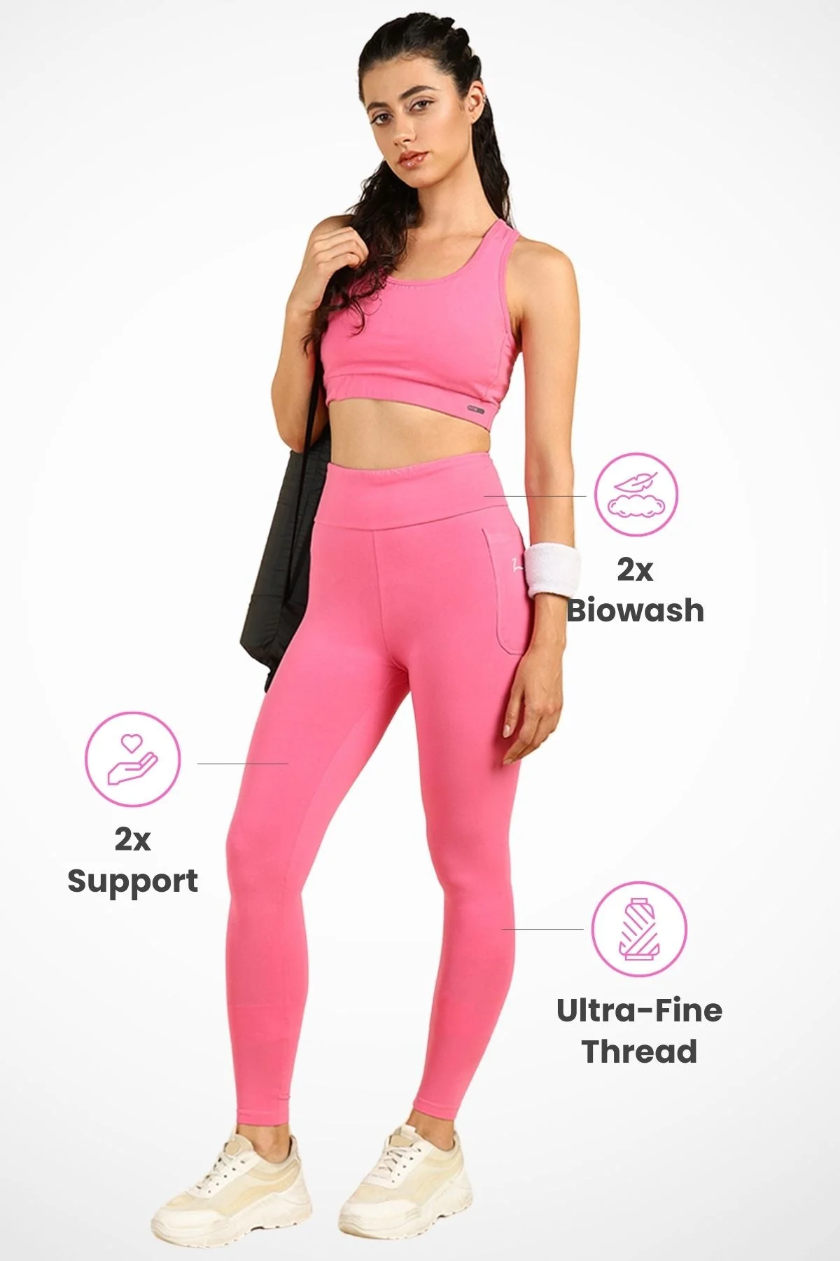 High Waist Pink Mom Legging - Image 9
