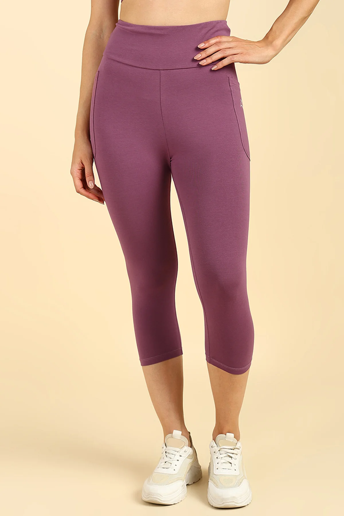 High Waist Rosewood Mom Capri - Image 6
