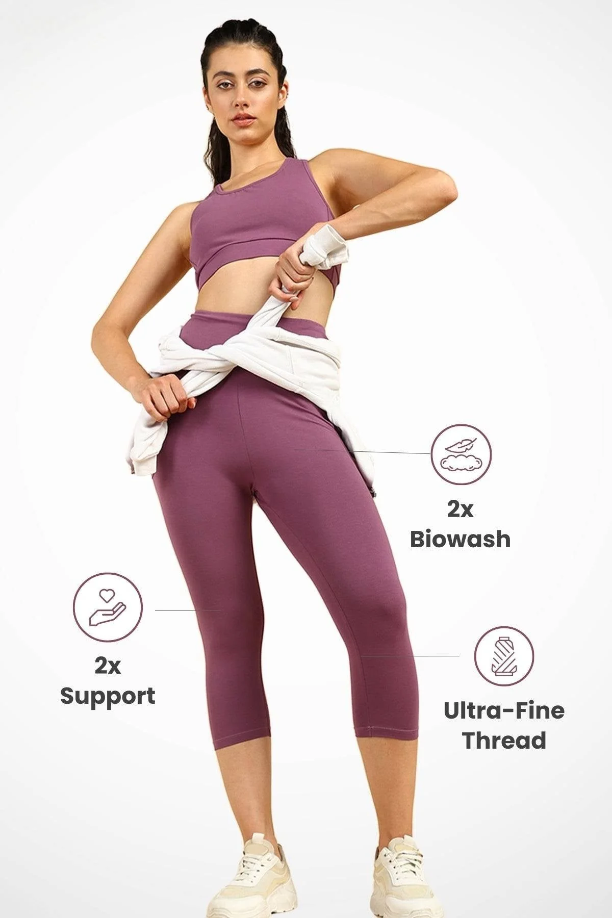 High Waist Rosewood Mom Capri - Image 9