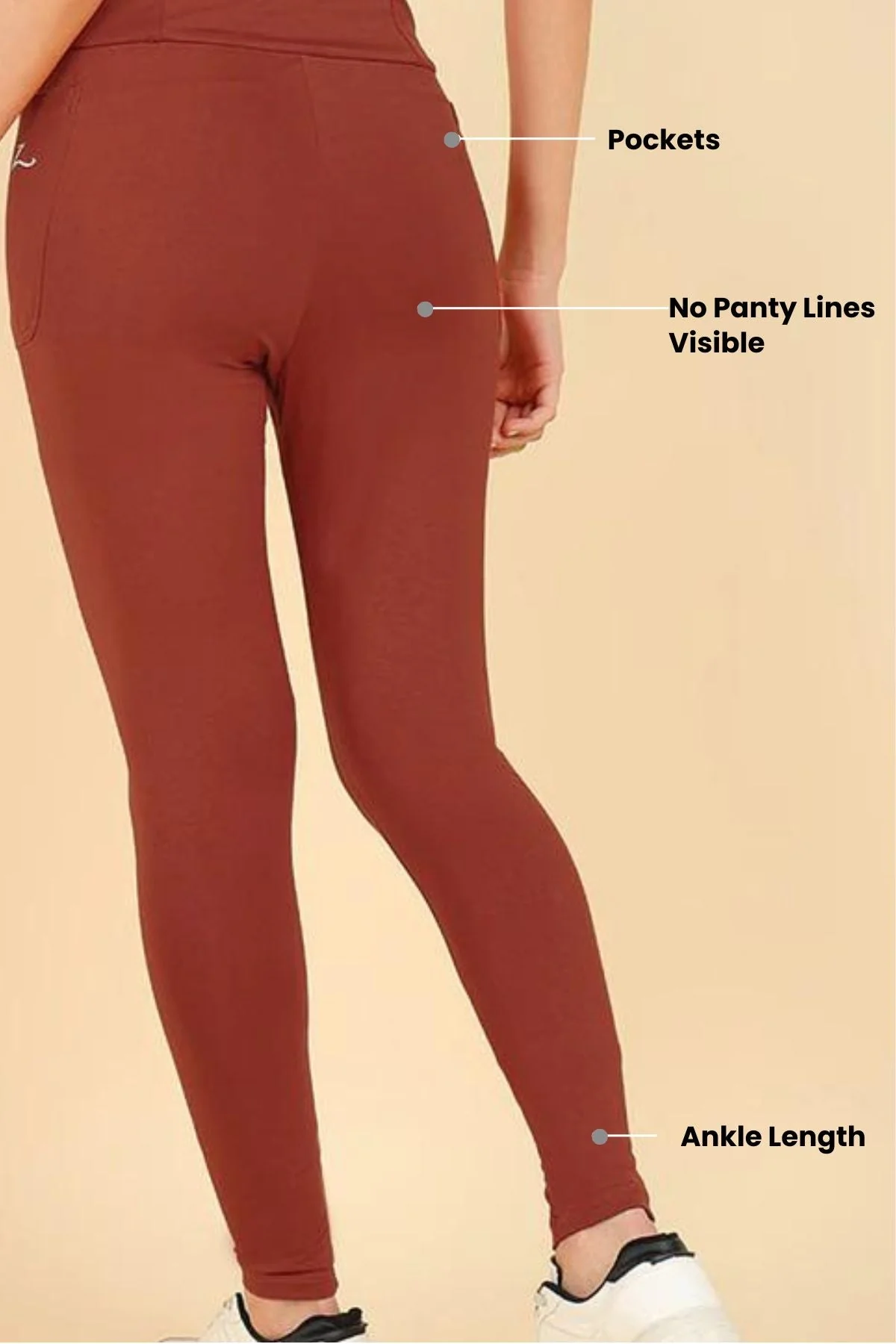 High Waist Rust Mom Legging - Image 10